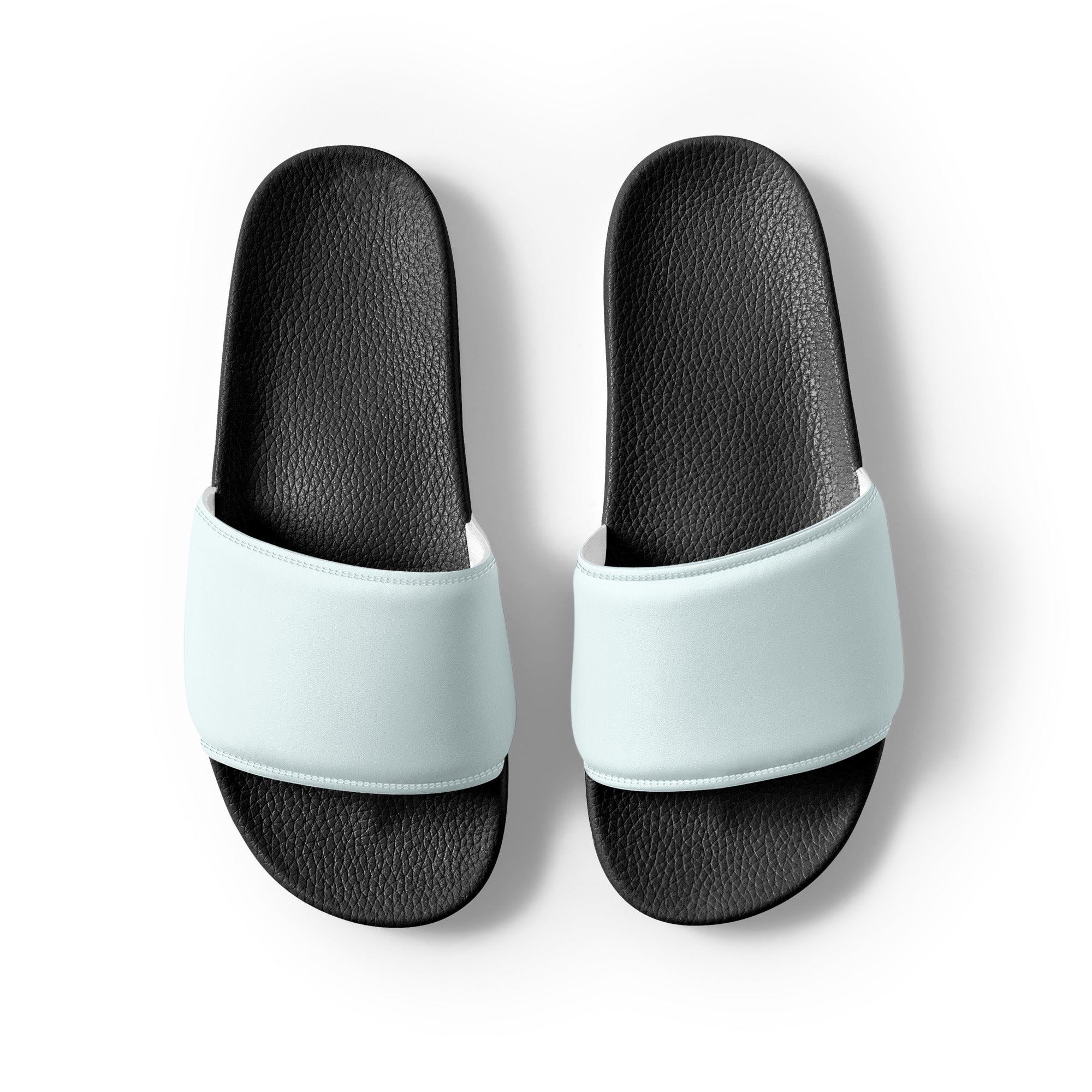 Azure Mist Color Men's Slides by Visual Verse - Image 2