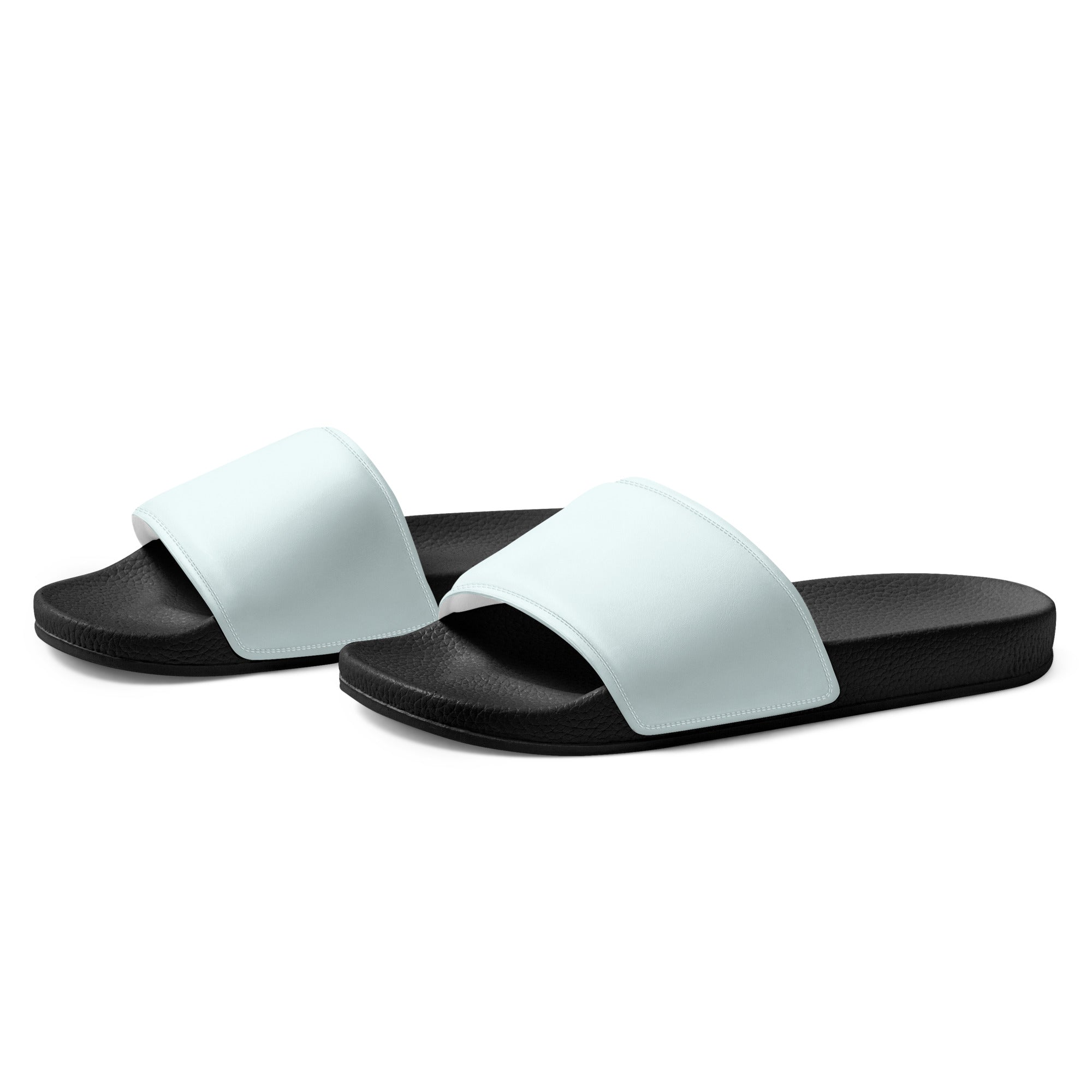 Azure Mist Color Men's Slides by Visual Verse - Image 3