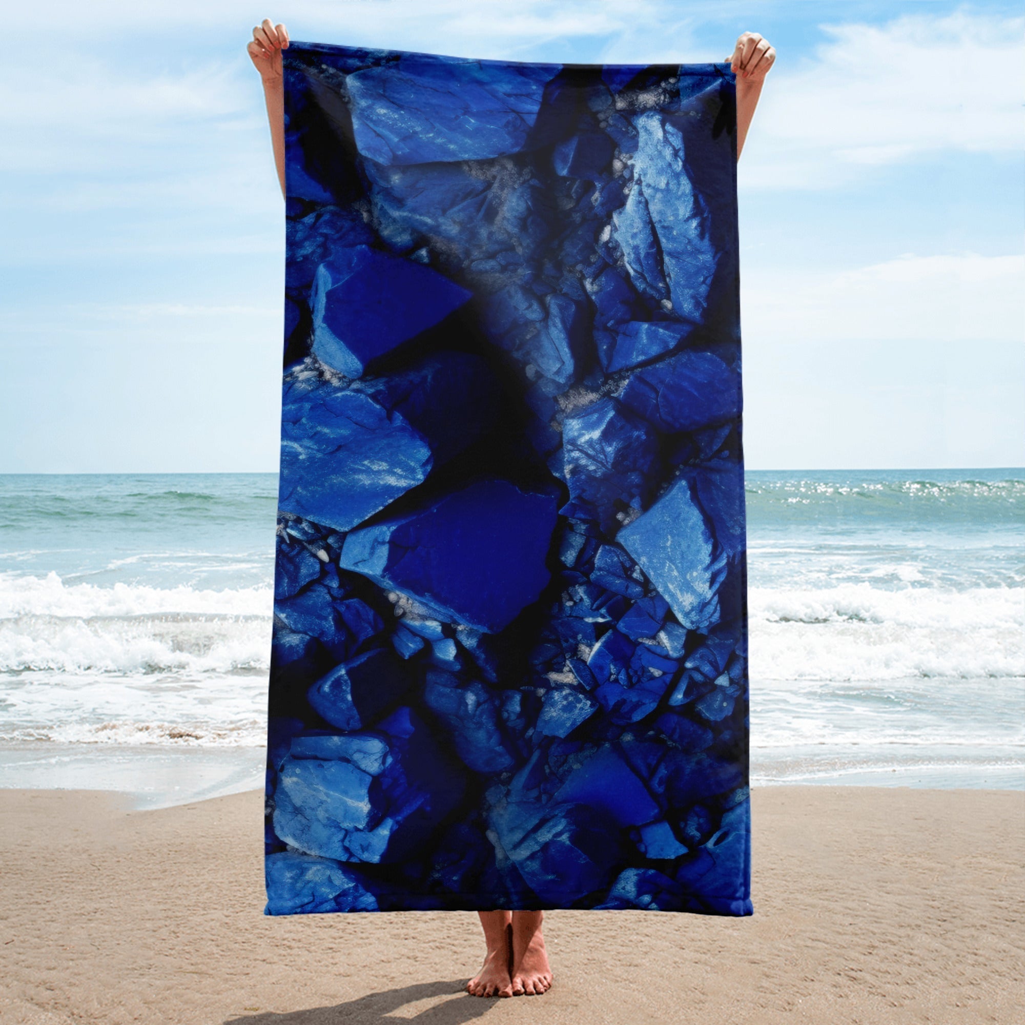 Azurite Rock Beach Towel by Visual Verse - Image 1