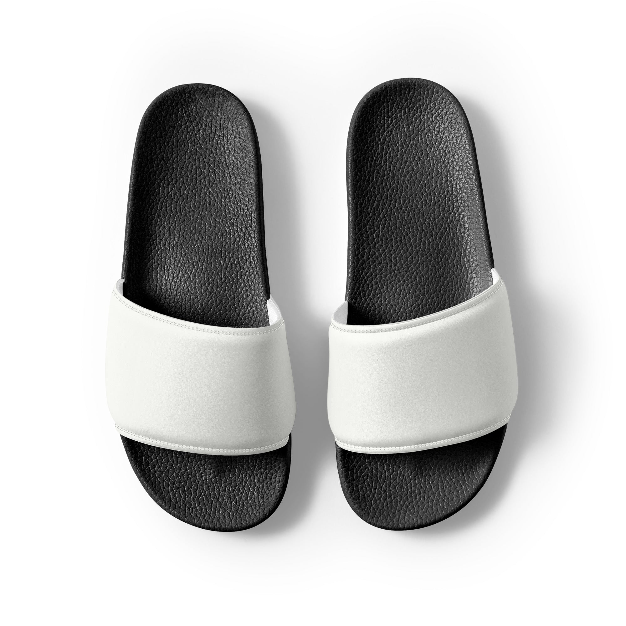 Baby Powder Color Men's Slides by Visual Verse - Image 2