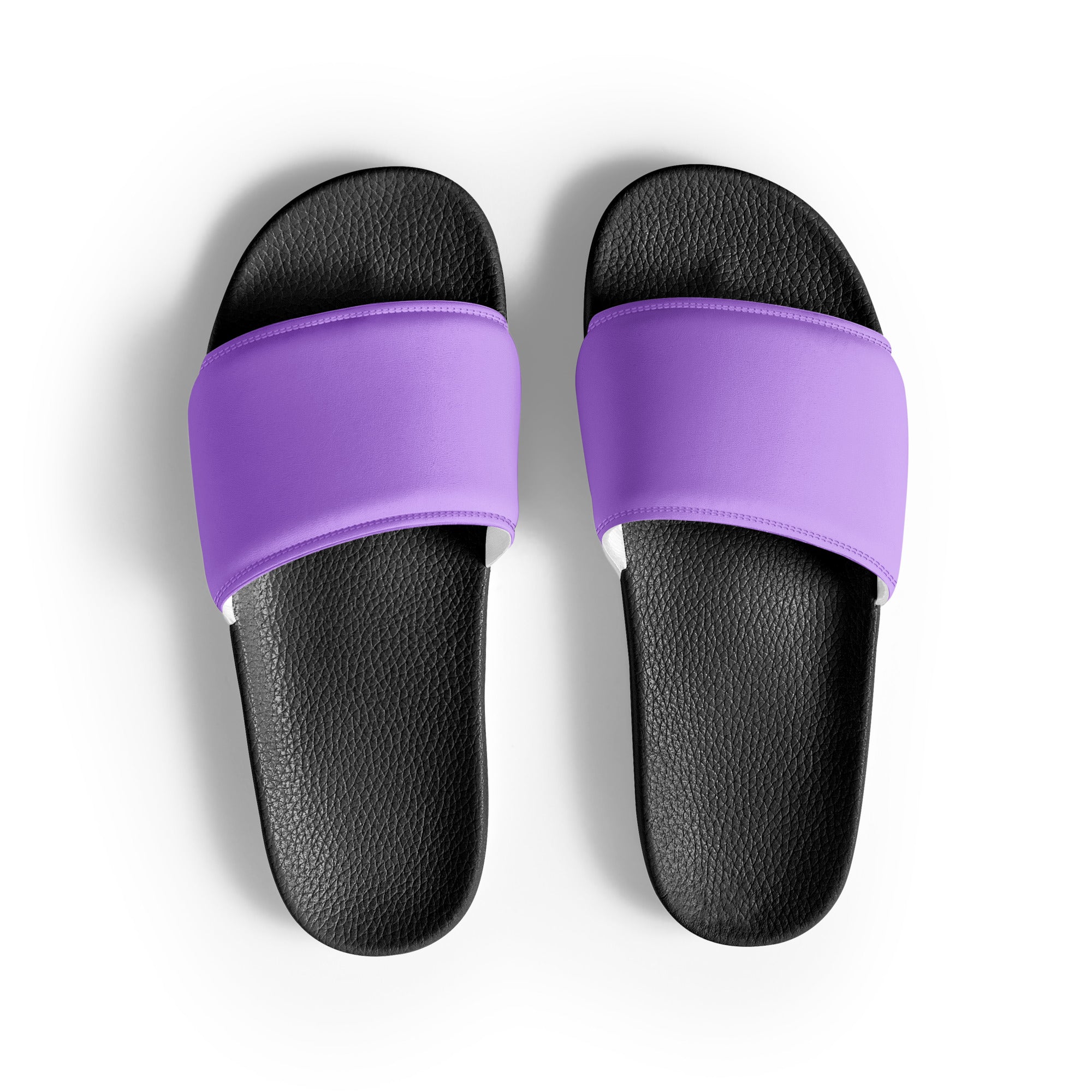 Baby Purple Color Men's Slides by Visual Verse - Image 1