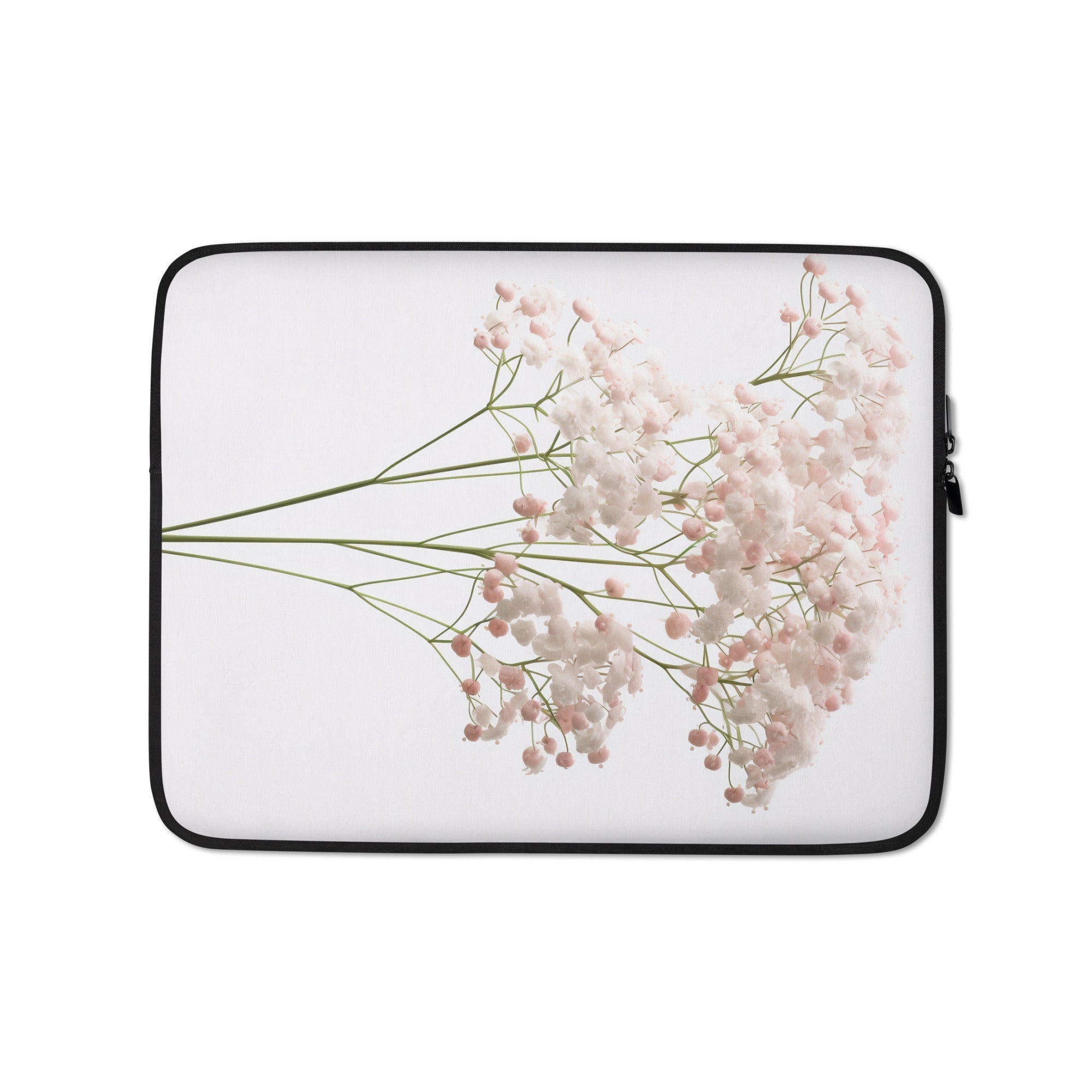 Babys Breath Flower Laptop Sleeve by Visual Verse - Image 2