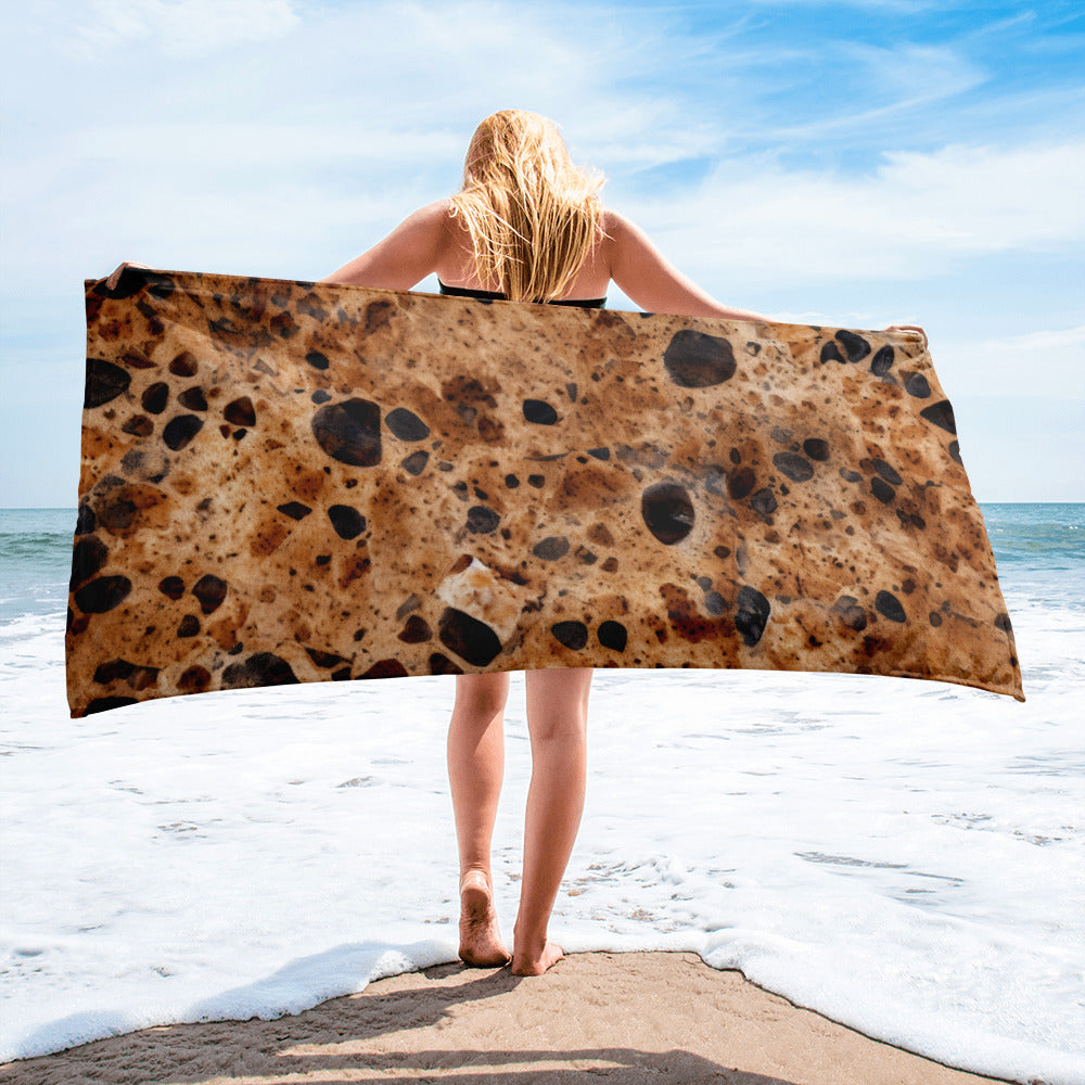 Baltic Brown Granite Beach Towel by Visual Verse - Image 2