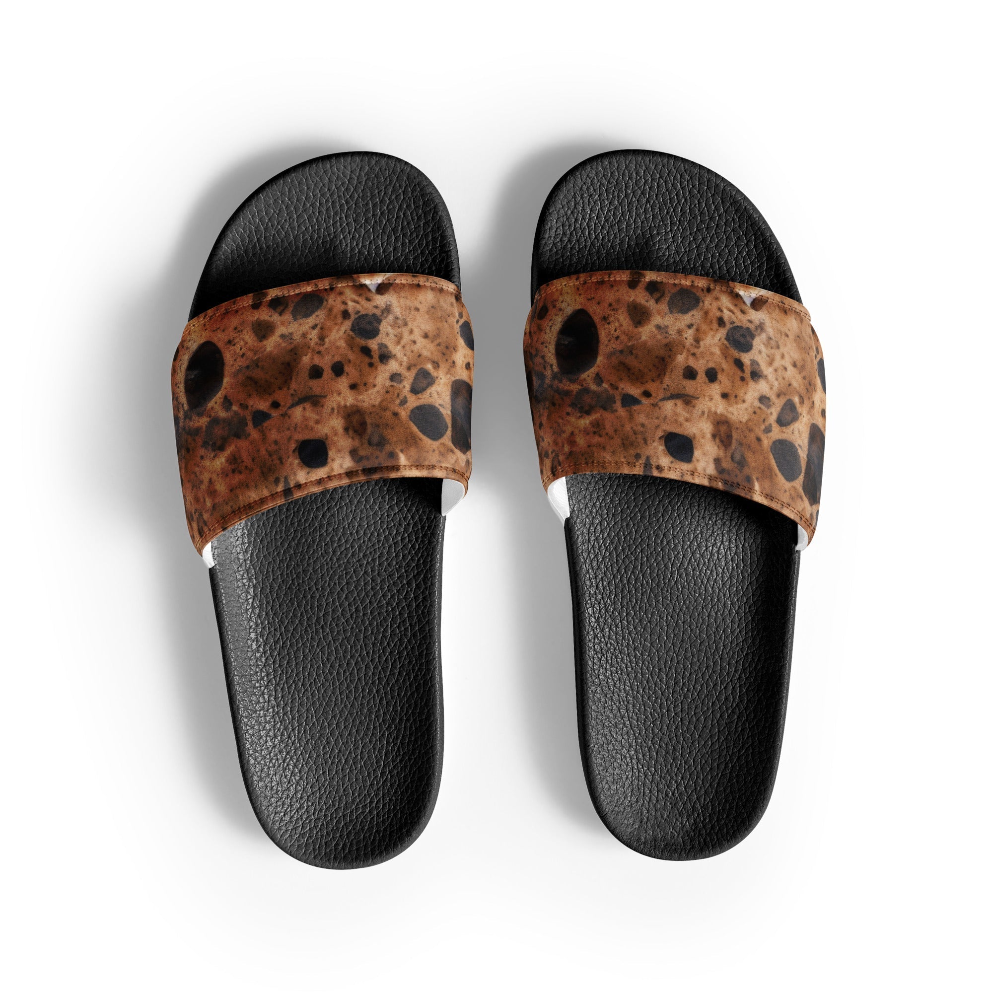 Baltic Brown Granite Men's Slides by Visual Verse - Image 1