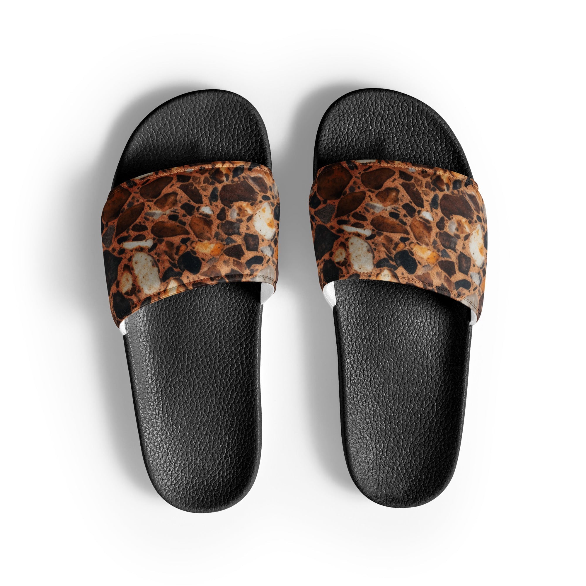 Baltic Brown Men's Slides by Visual Verse - Image 1