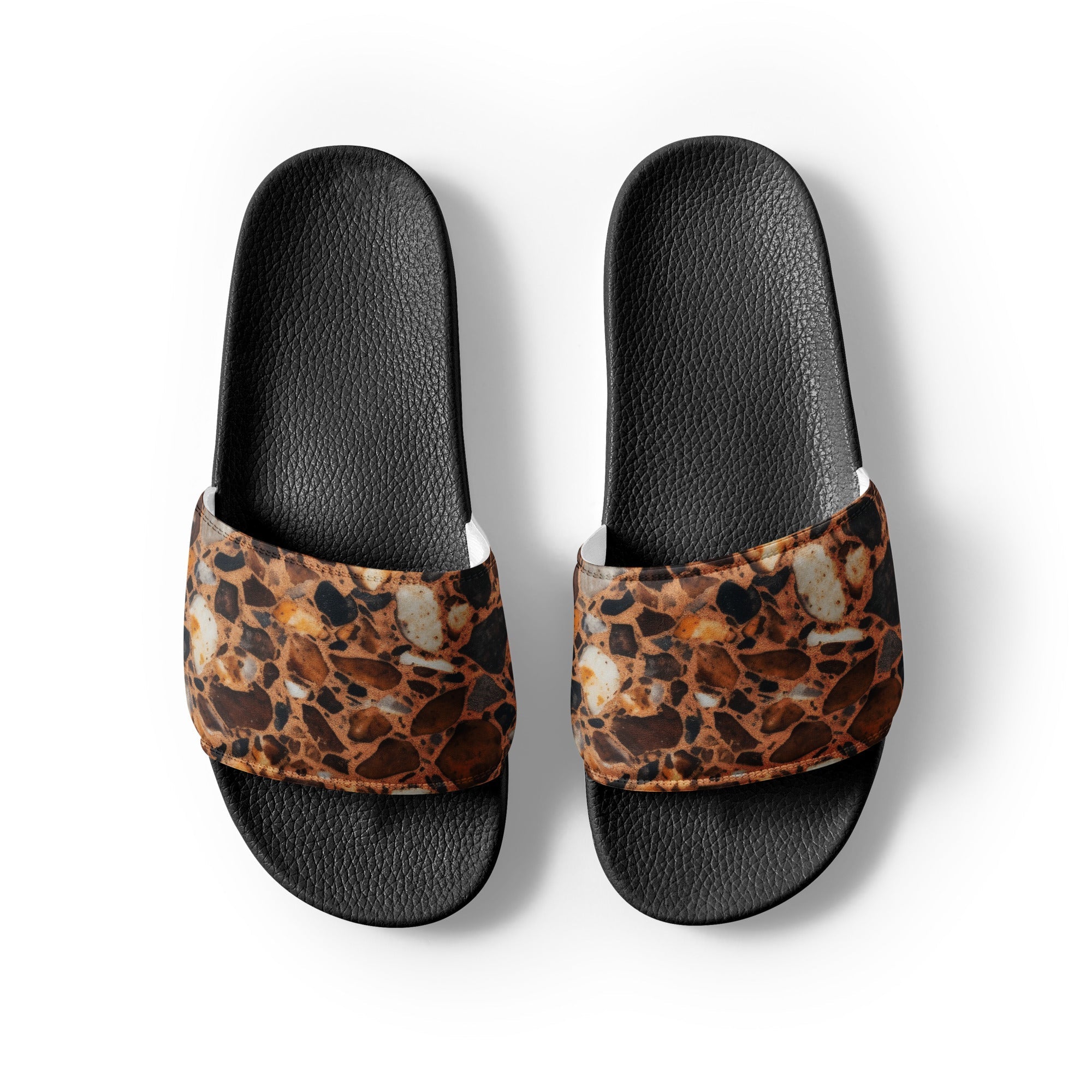 Baltic Brown Men's Slides by Visual Verse - Image 2