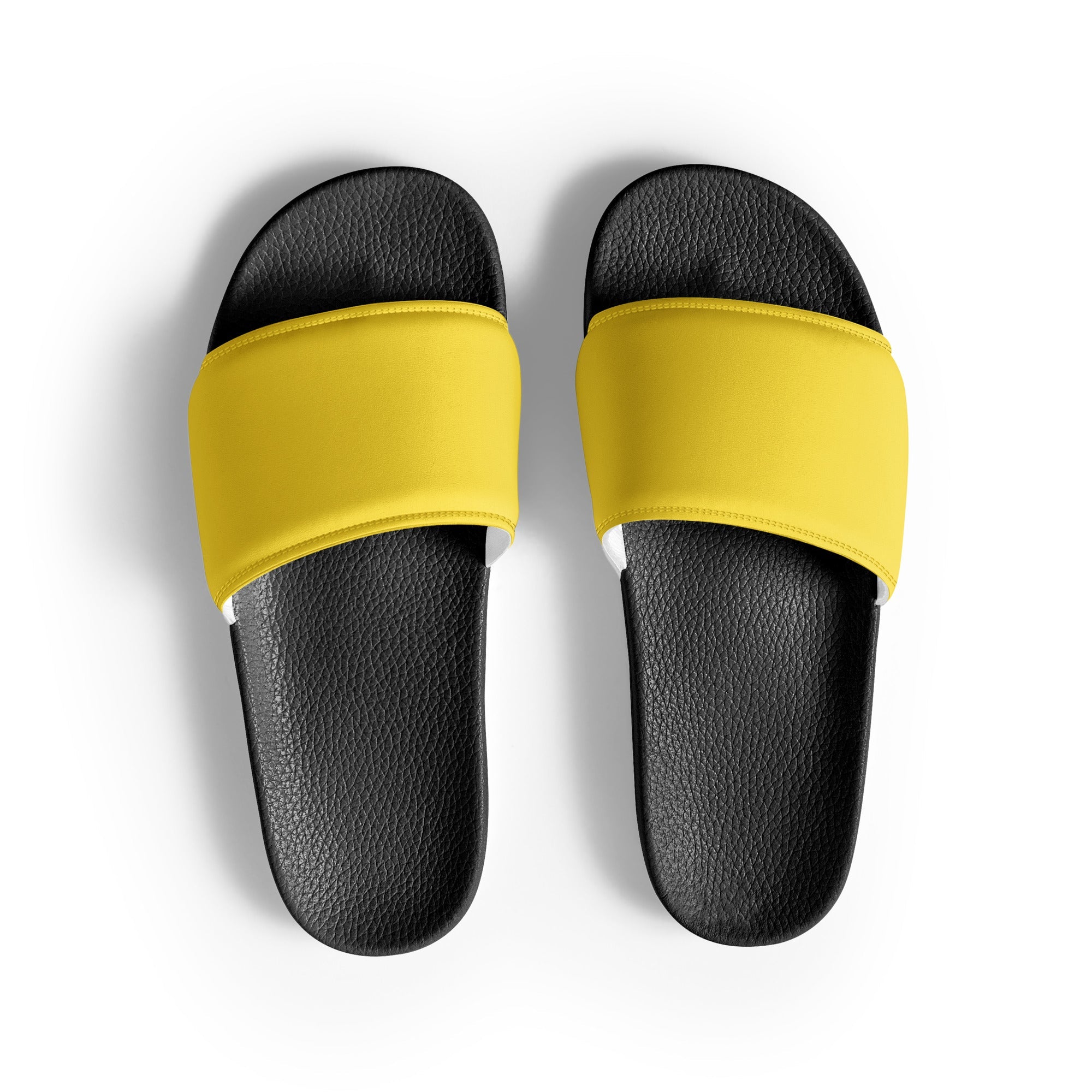 Banana Color Men's Slides by Visual Verse - Image 1