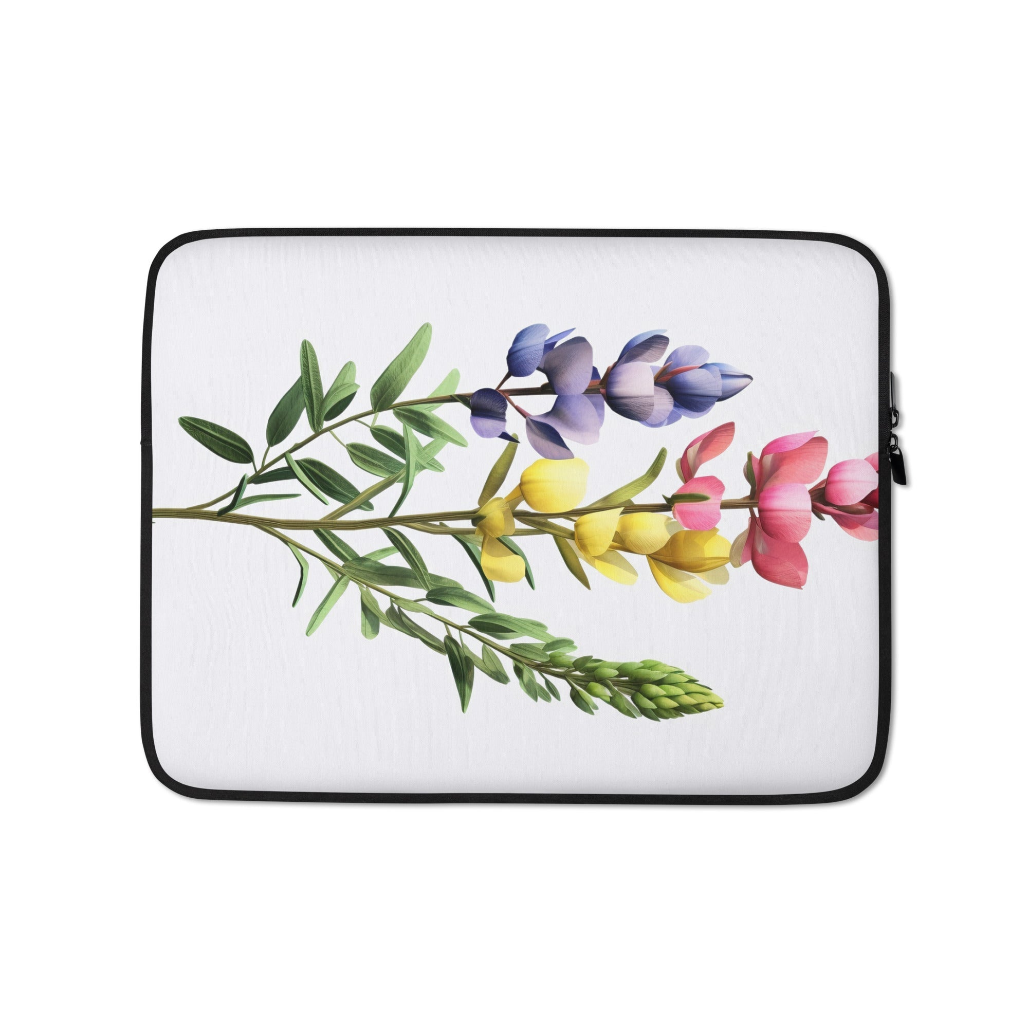 Baptisia Three Flower Laptop Sleeve by Visual Verse - Image 2