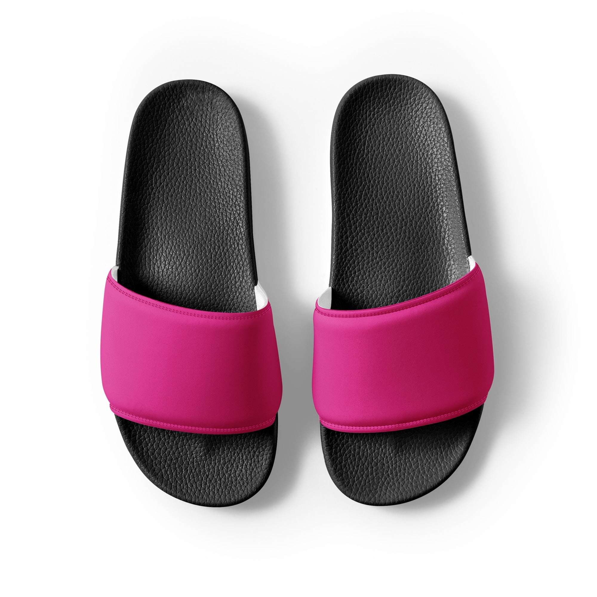 Barbie Pink Color Men's Slides by Visual Verse - Image 2