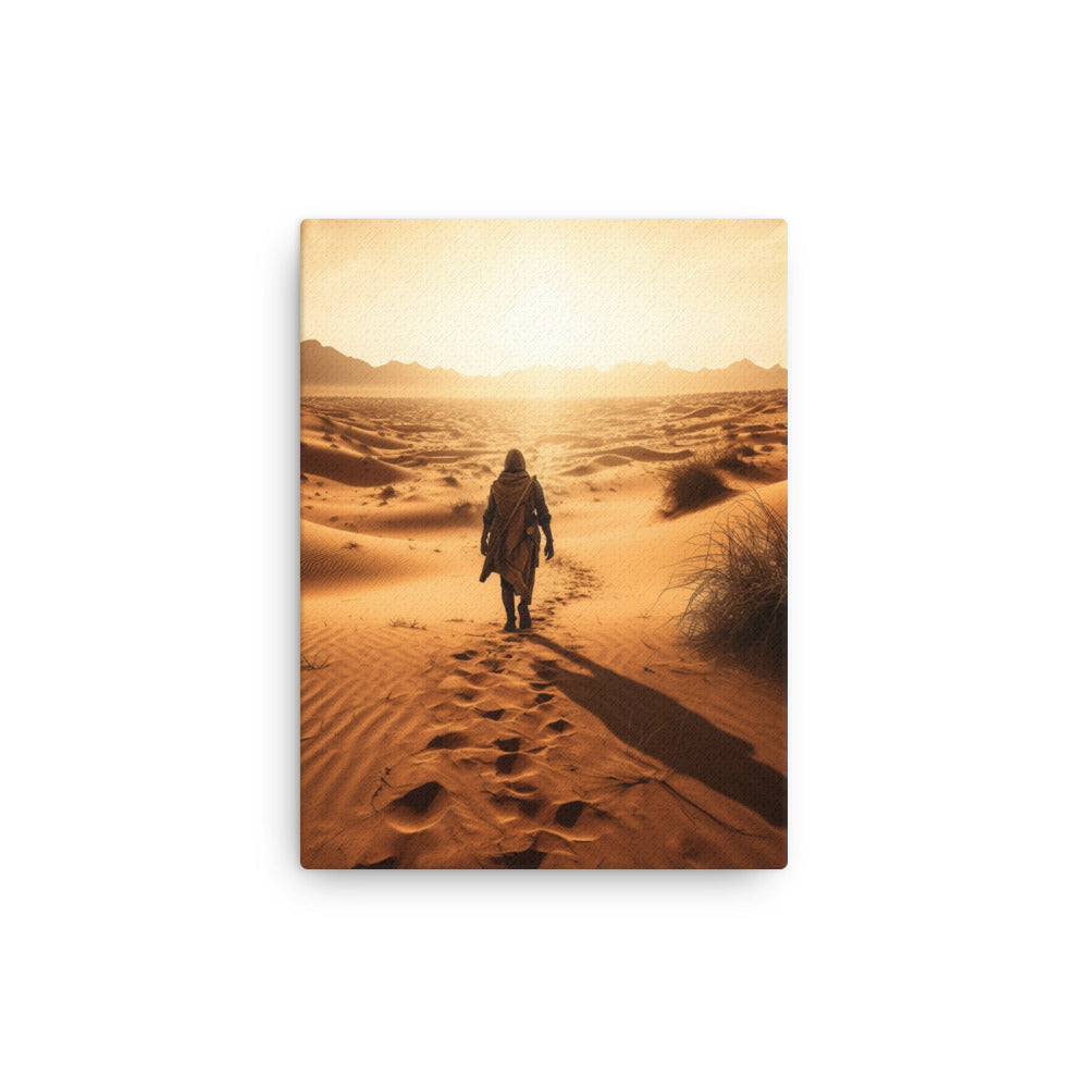 Barren Sun Trekking Adventure Canvas Art by Visual Verse - Image 2