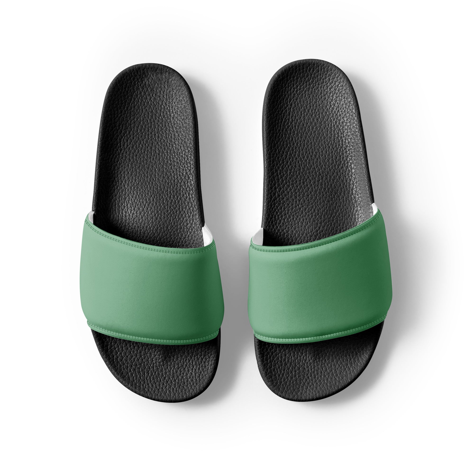 Bay Leaf Color Men's Slides by Visual Verse - Image 2