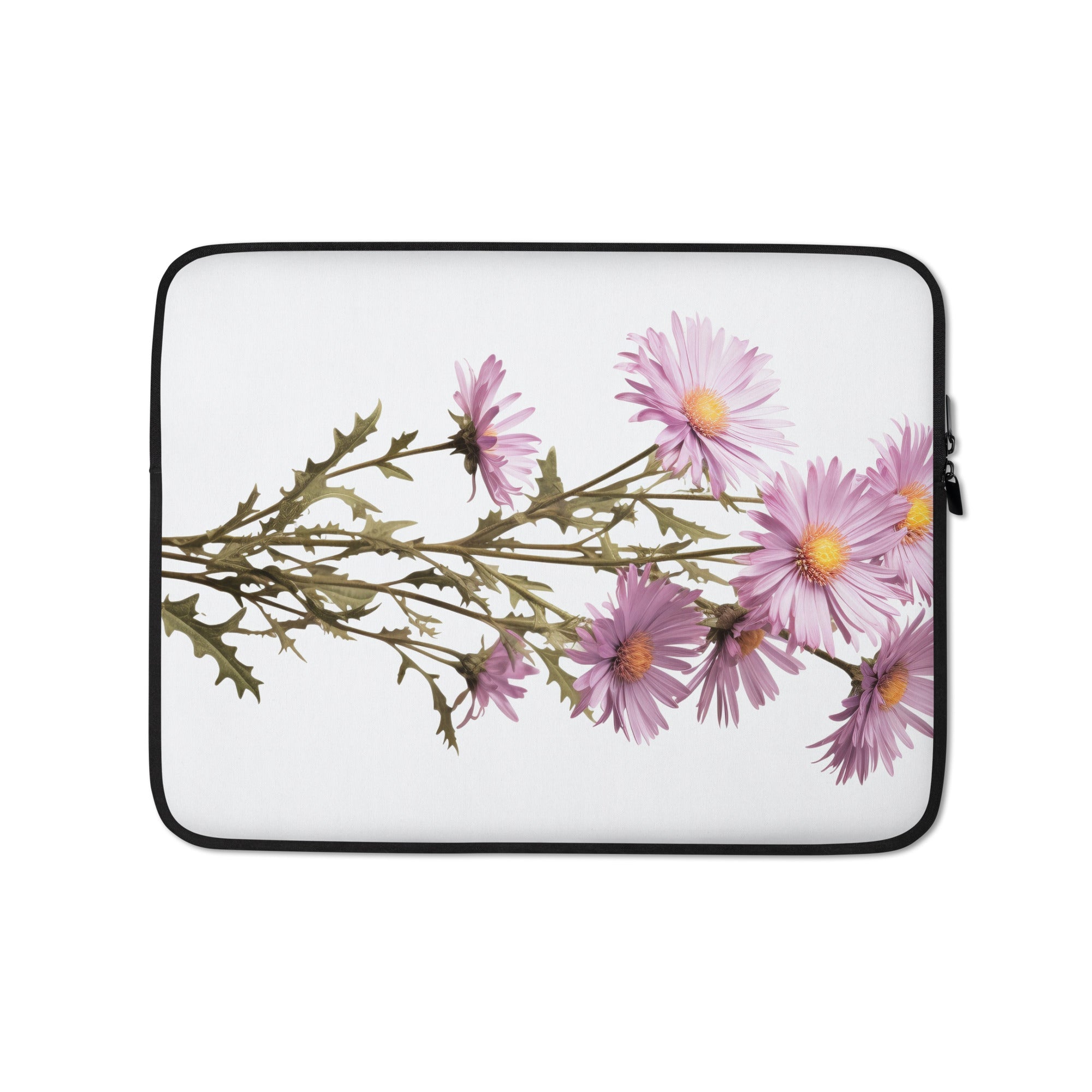 Beach Aster Flower Laptop Sleeve by Visual Verse - Image 2