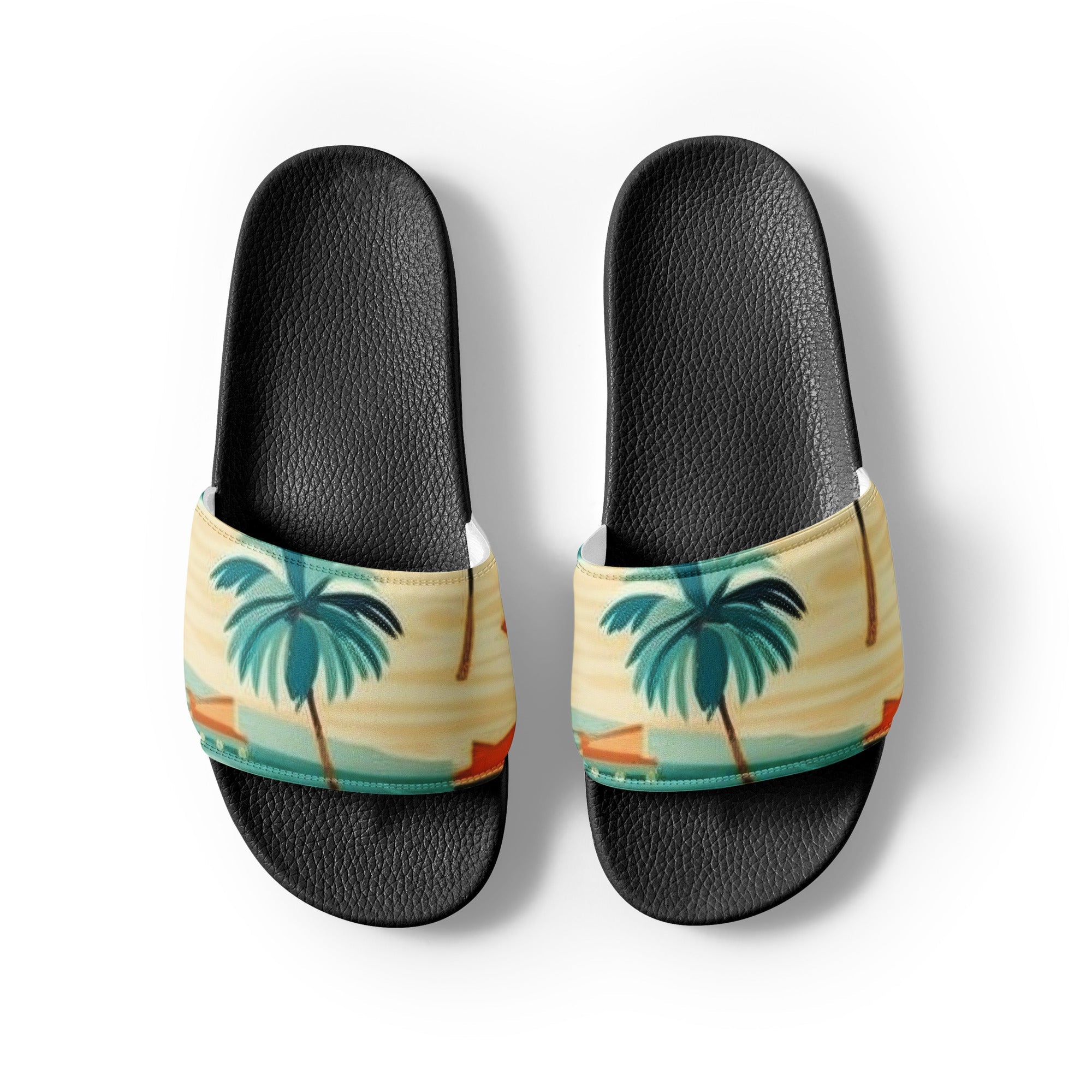 Beach Scenes Print Men's Slides by Visual Verse - Image 2