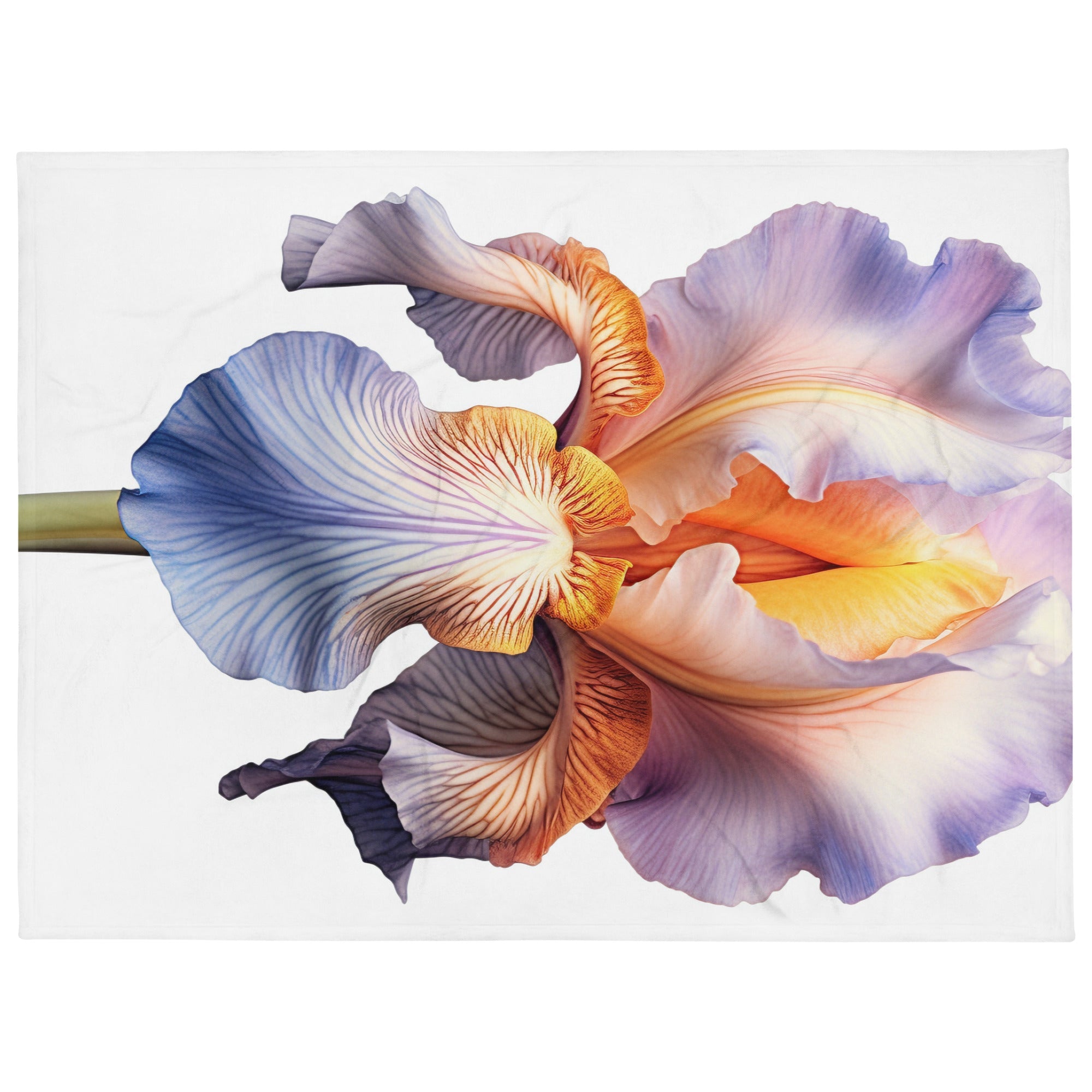 Bearded Iris Flower Blanket by Visual Verse - Image 1