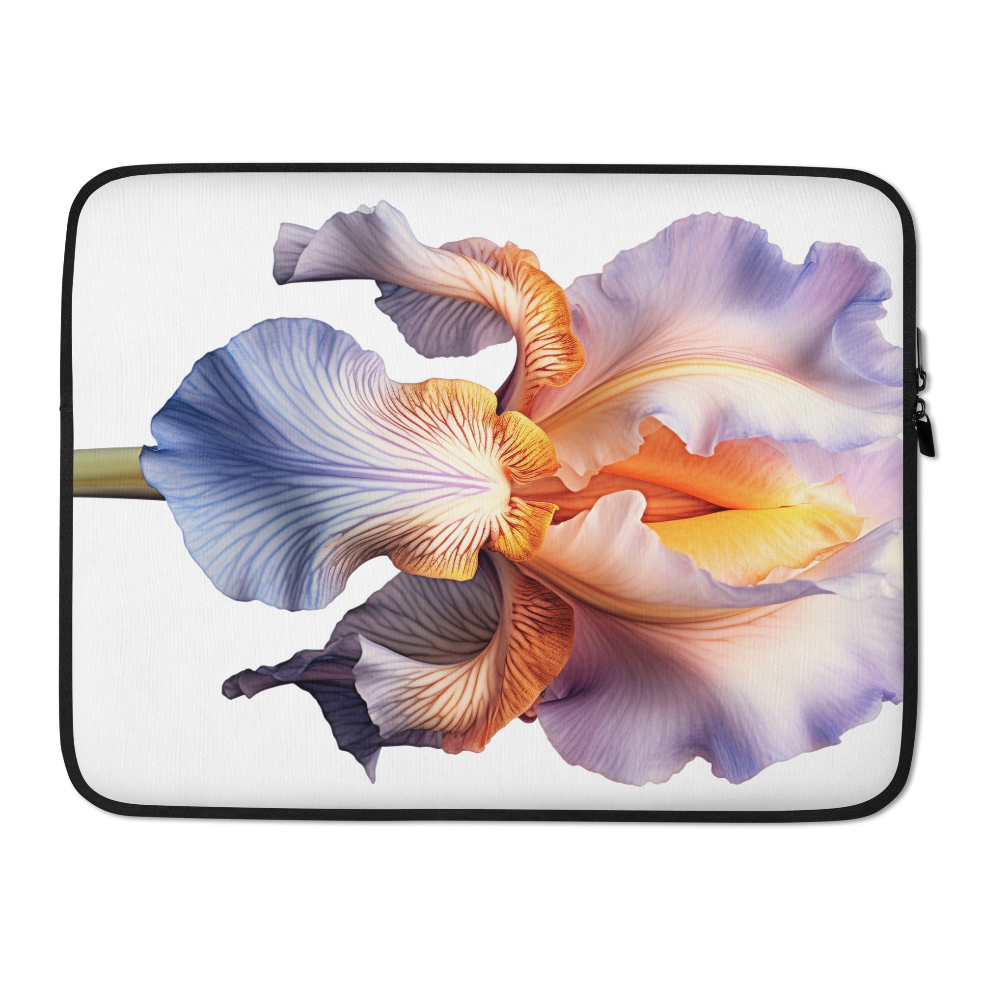 Bearded Iris Flower Laptop Sleeve by Visual Verse - Image 1