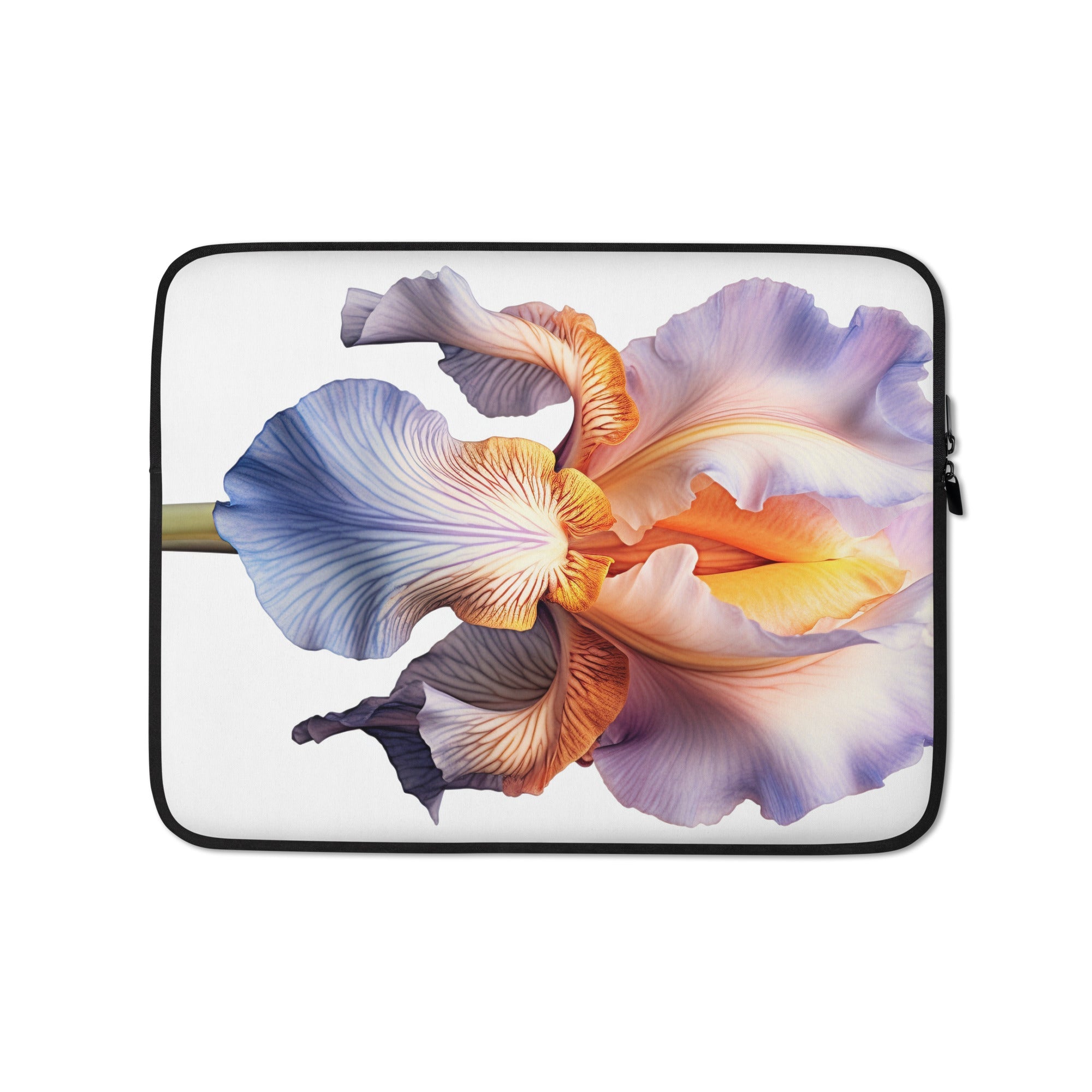 Bearded Iris Flower Laptop Sleeve by Visual Verse - Image 2