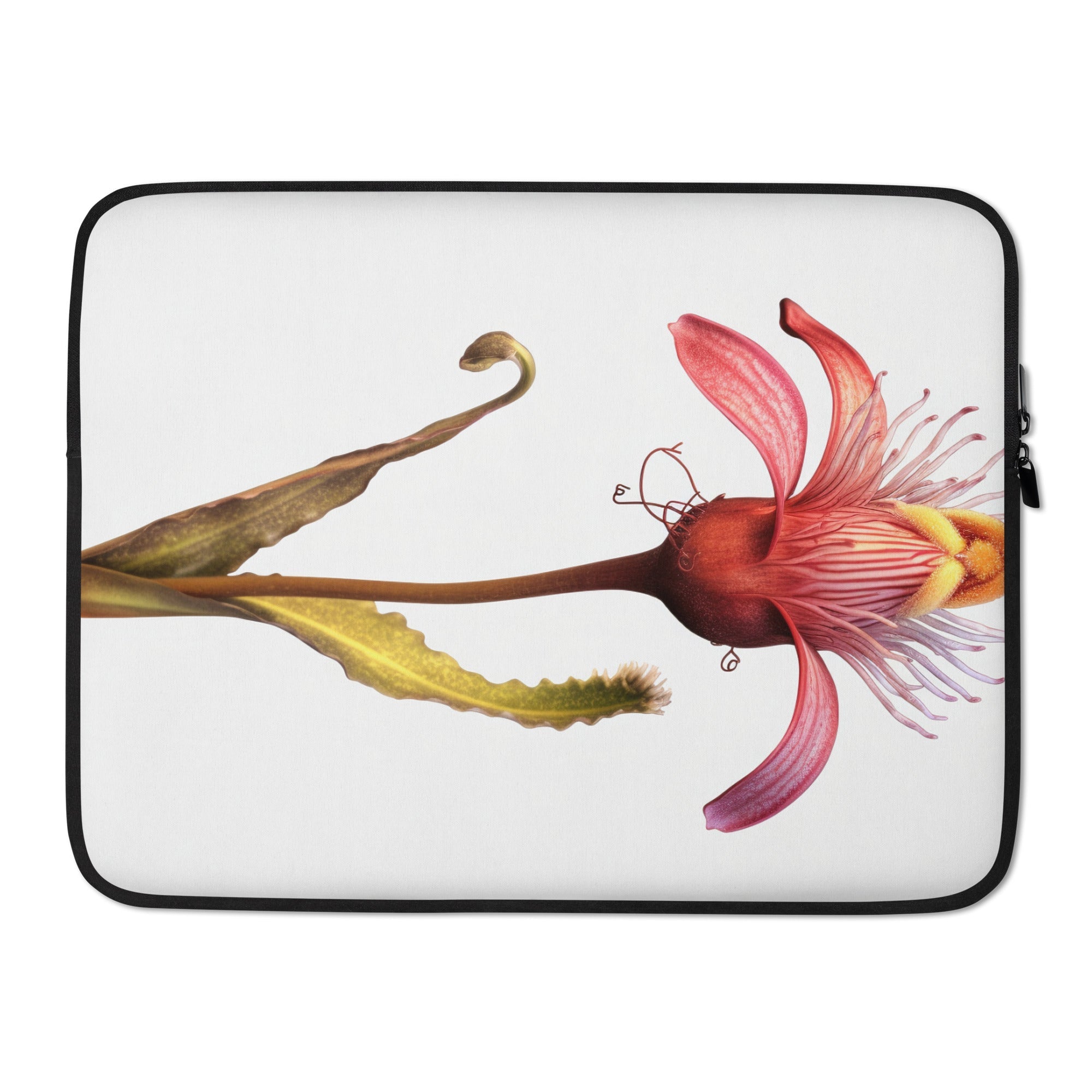 Bearded Tongue Flower Laptop Sleeve by Visual Verse - Image 1