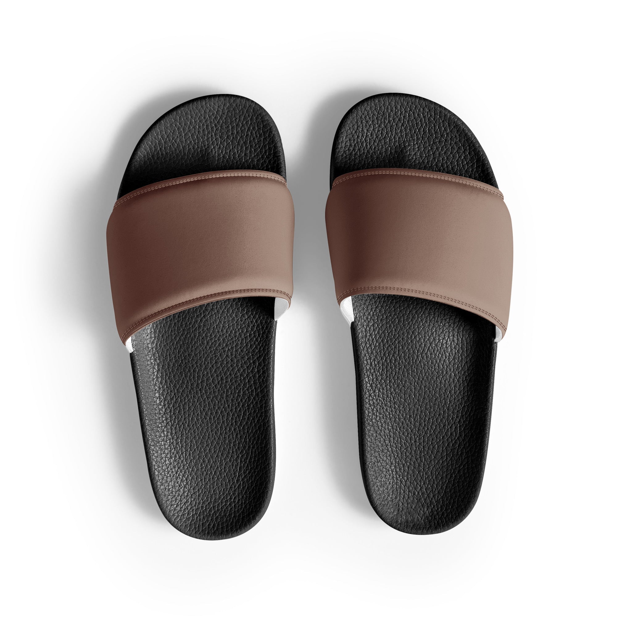 Beaver Color Men's Slides by Visual Verse - Image 1