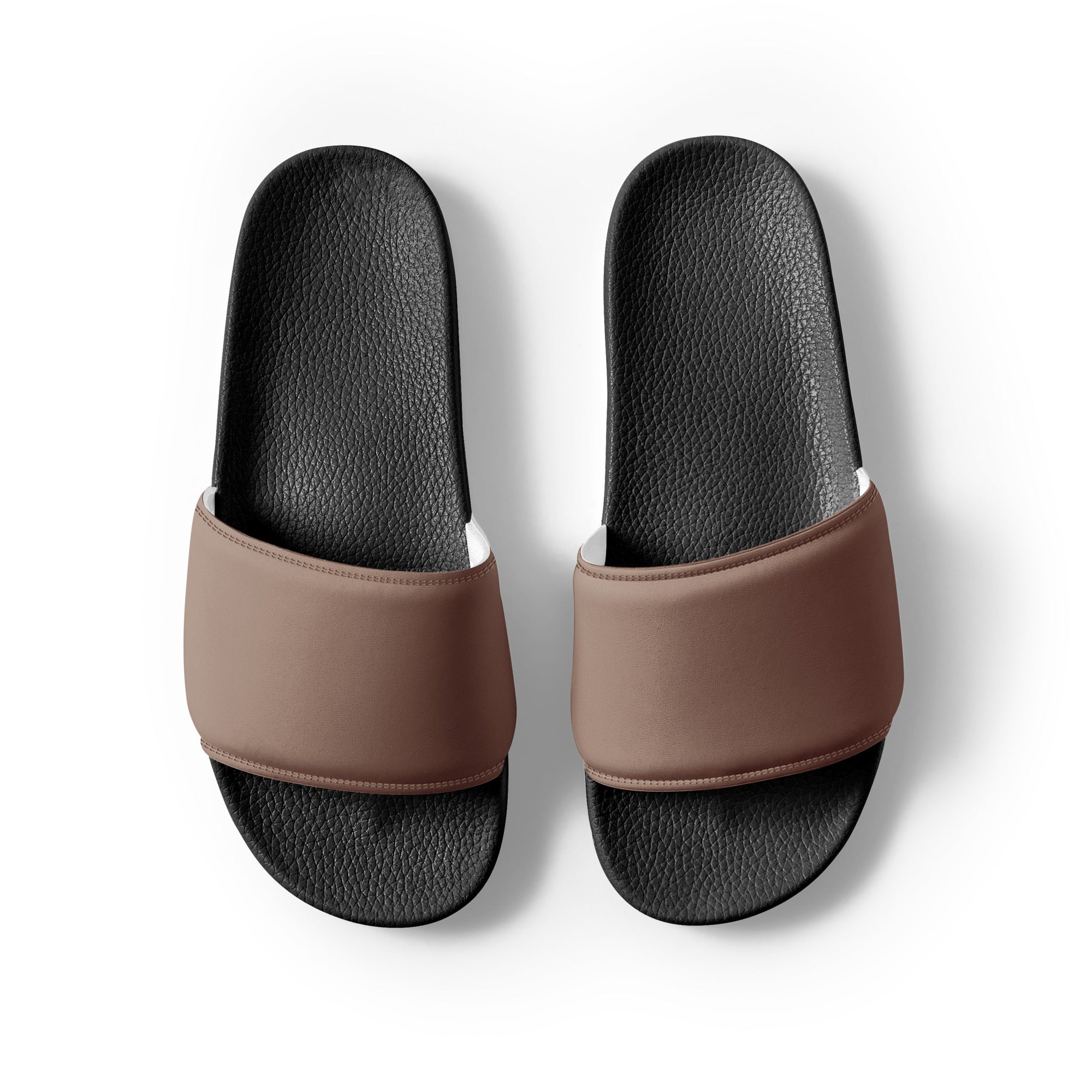 Beaver Color Men's Slides by Visual Verse - Image 2