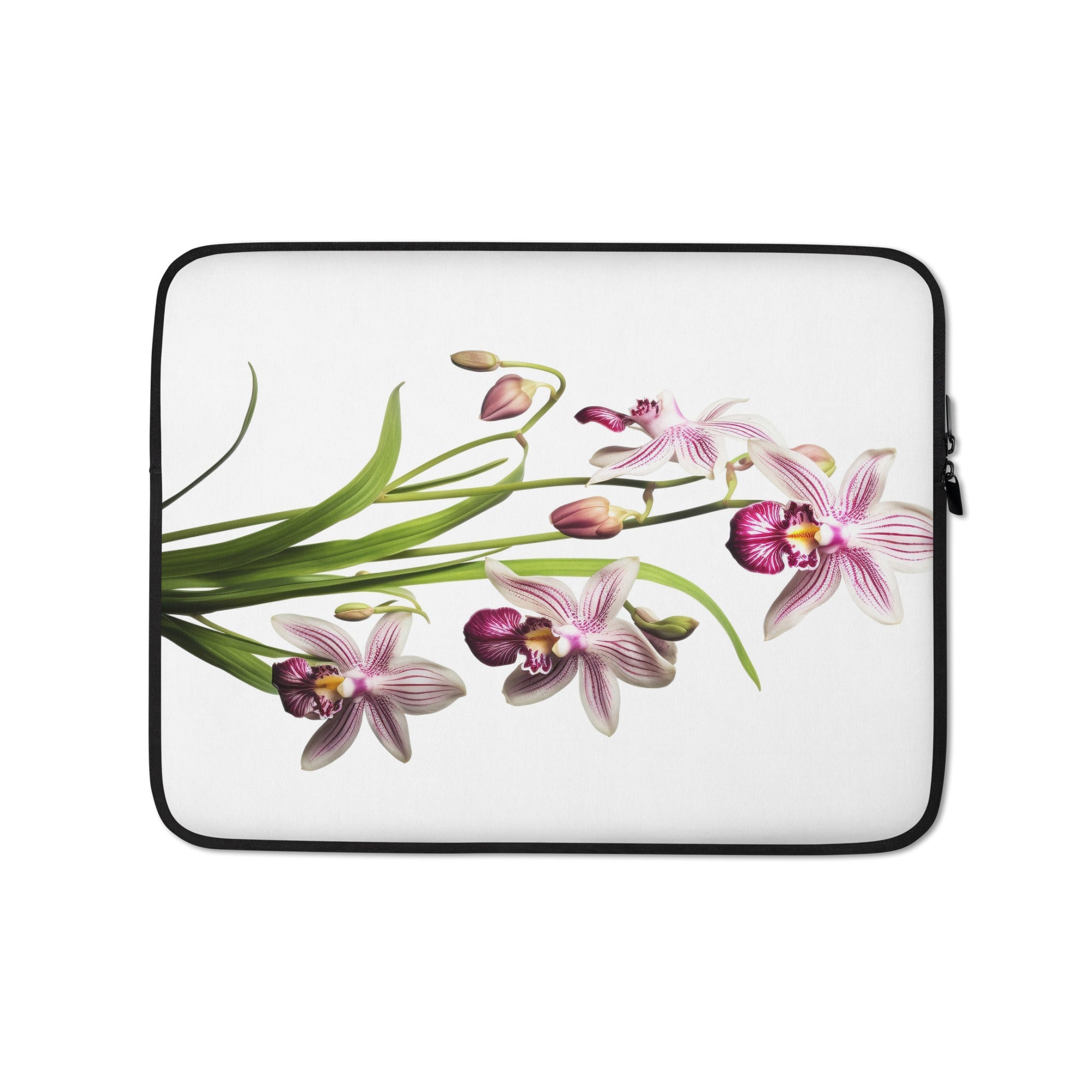 Bee Orchid Flower Laptop Sleeve by Visual Verse - Image 2