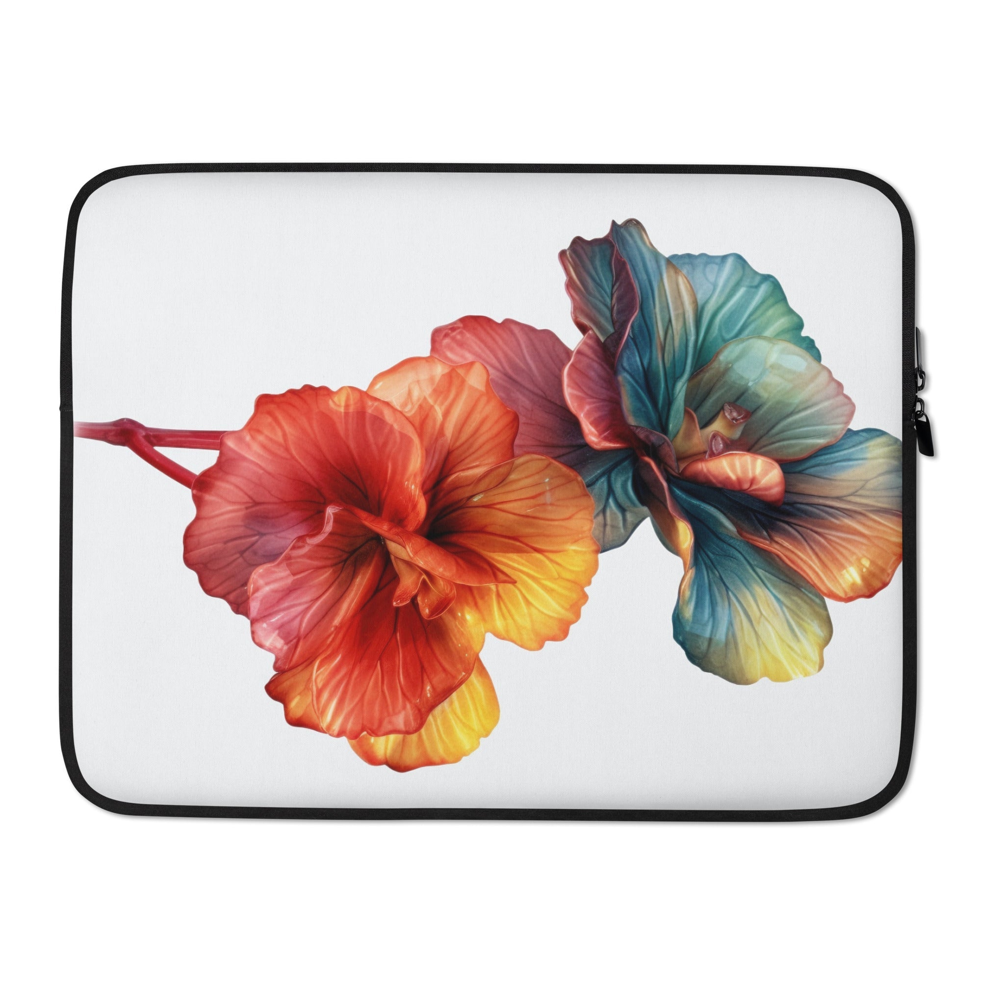 Begonia Flower Laptop Sleeve by Visual Verse - Image 1