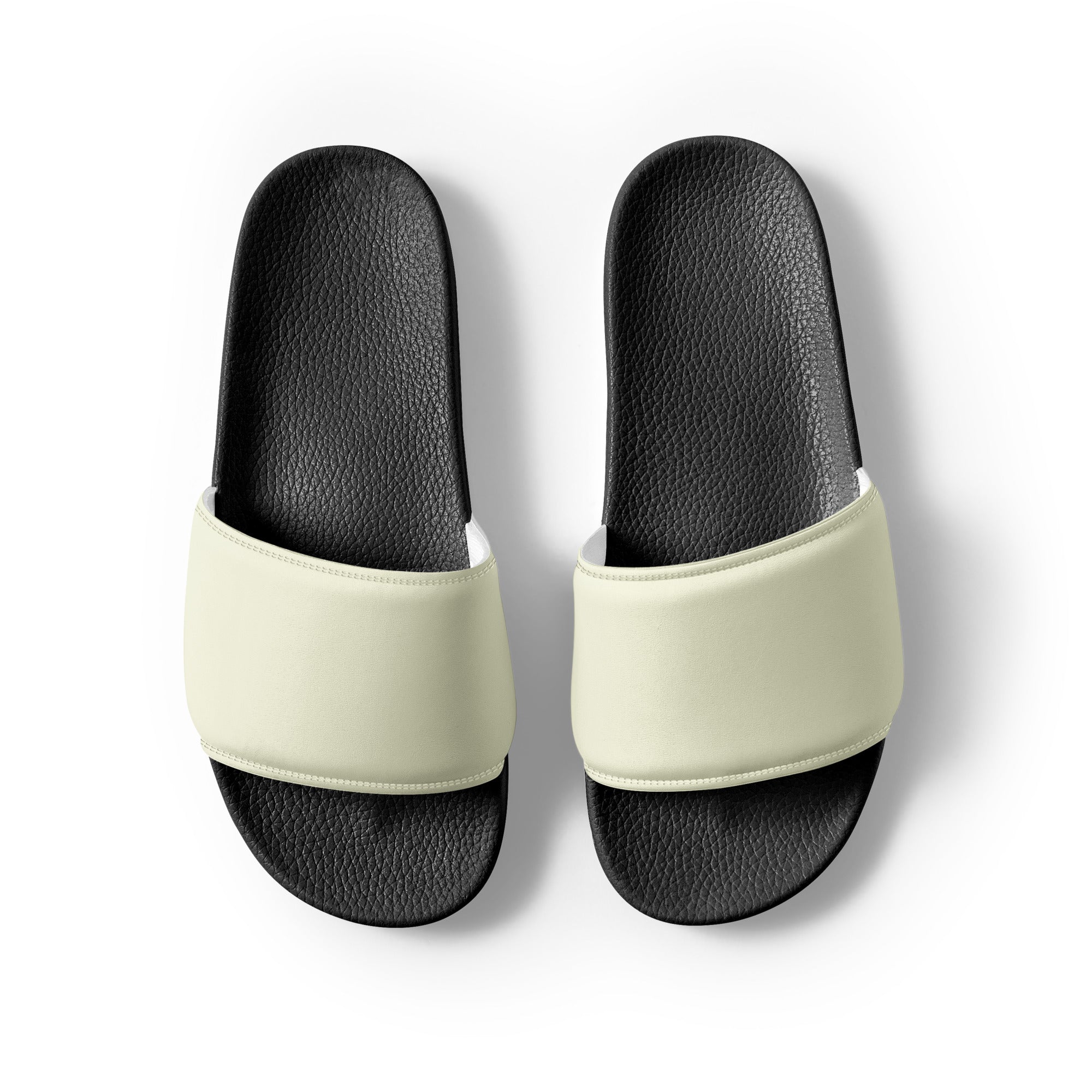 Beige Color Men's Slides by Visual Verse - Image 2