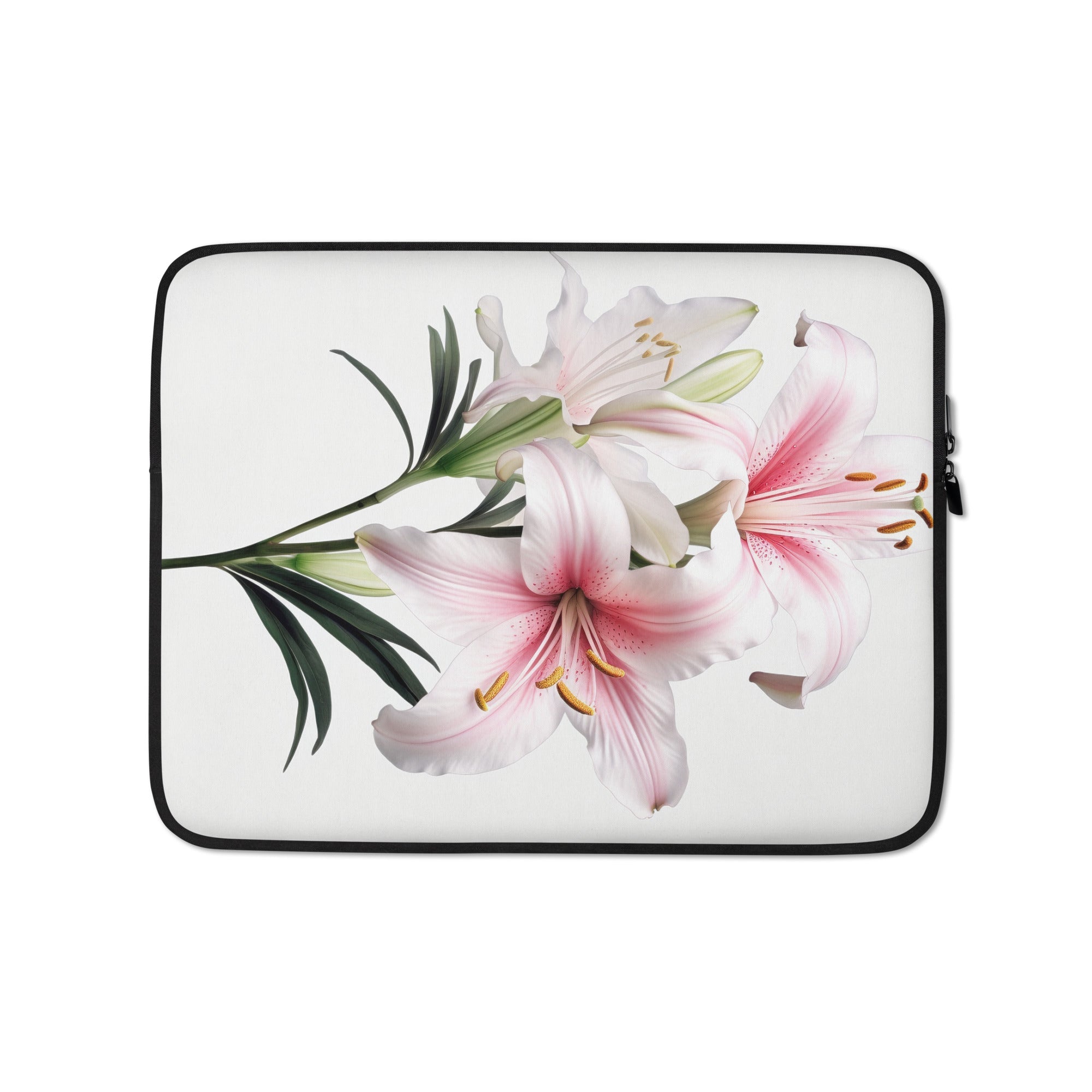 Belladonna Lily Flower Laptop Sleeve by Visual Verse - Image 2