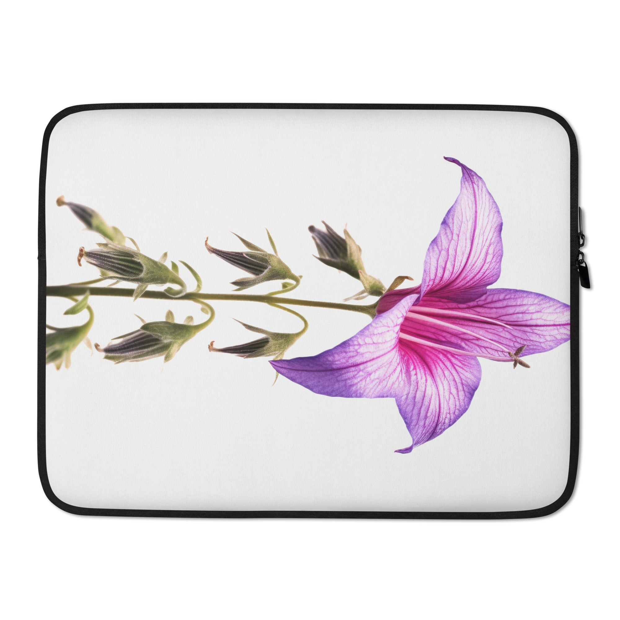 Bellflower Flower Laptop Sleeve by Visual Verse - Image 1