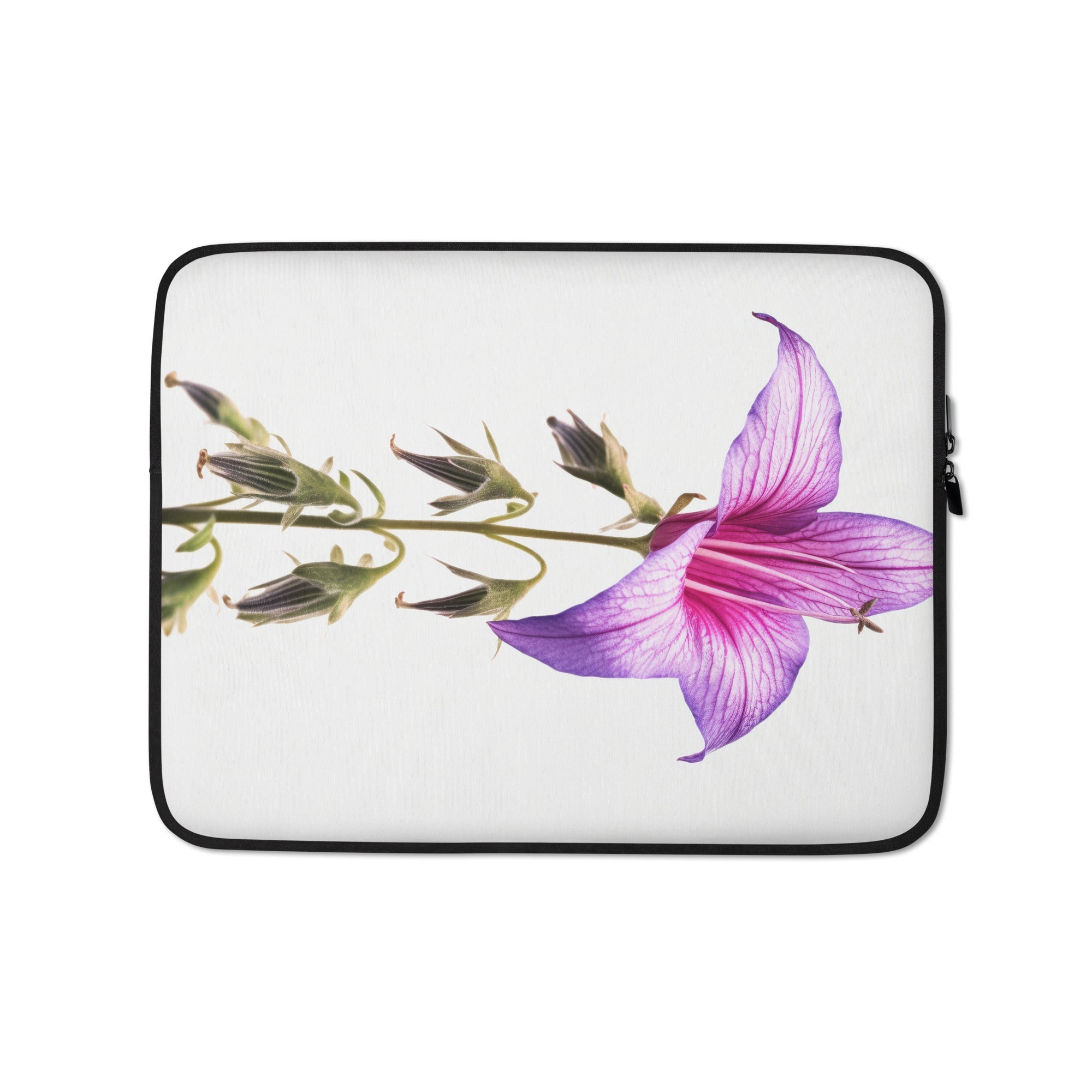 Bellflower Flower Laptop Sleeve by Visual Verse - Image 2