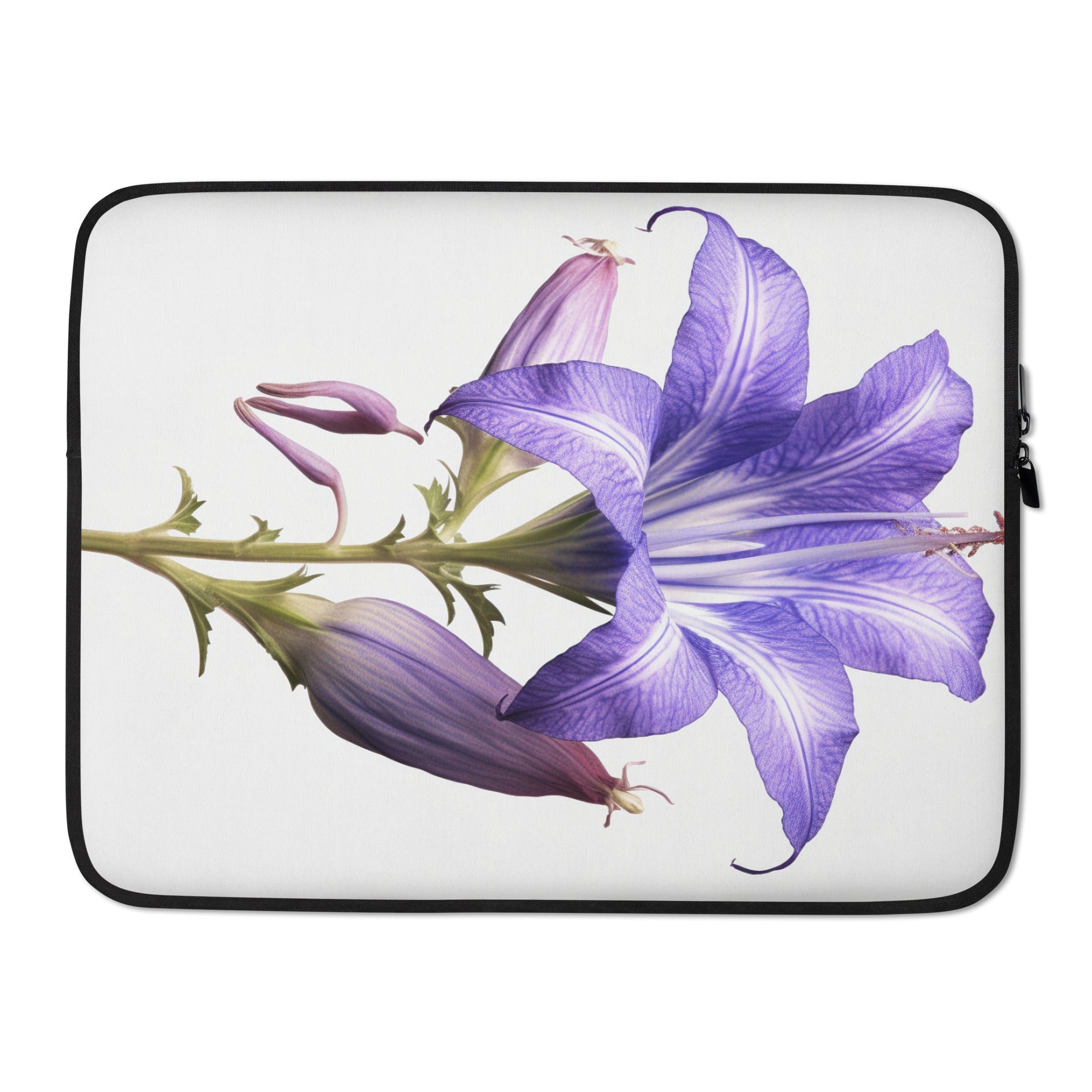 Bellflower Rapido Flower Laptop Sleeve by Visual Verse - Image 1