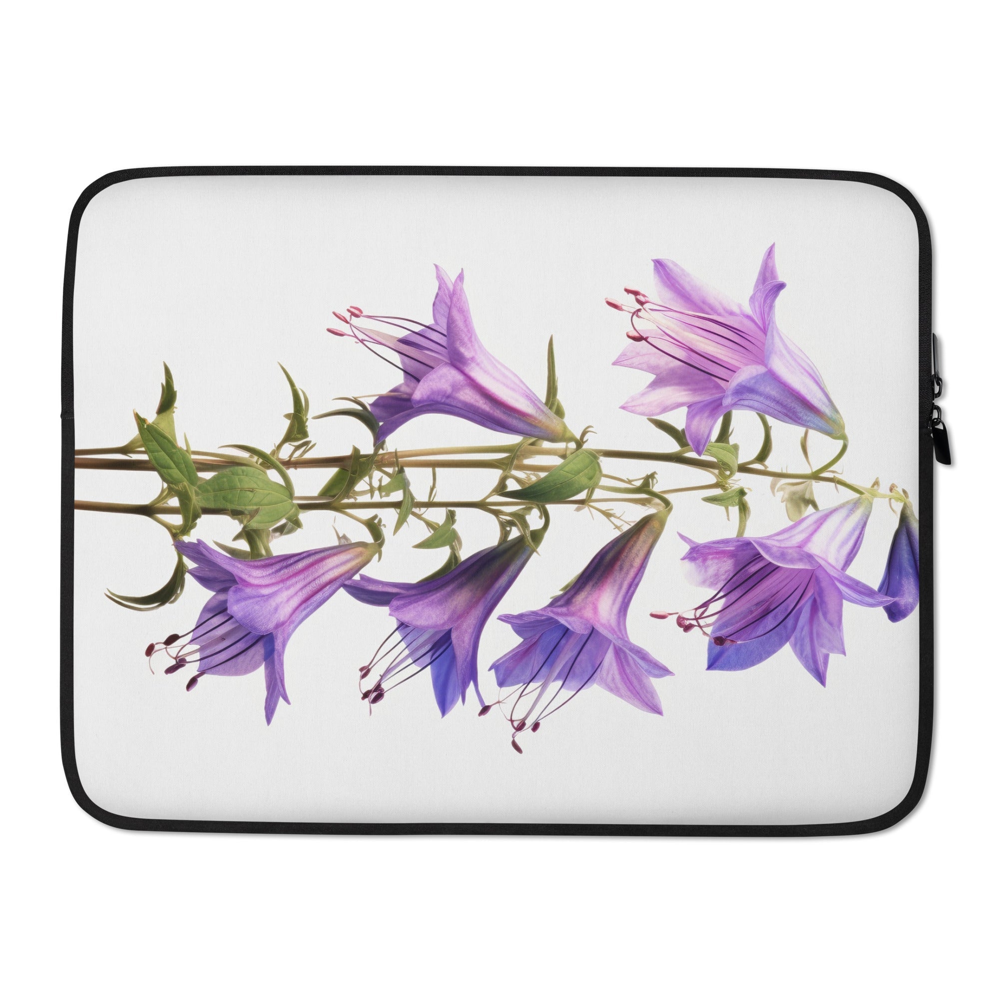 Bellflower Superba Flower Laptop Sleeve by Visual Verse - Image 1