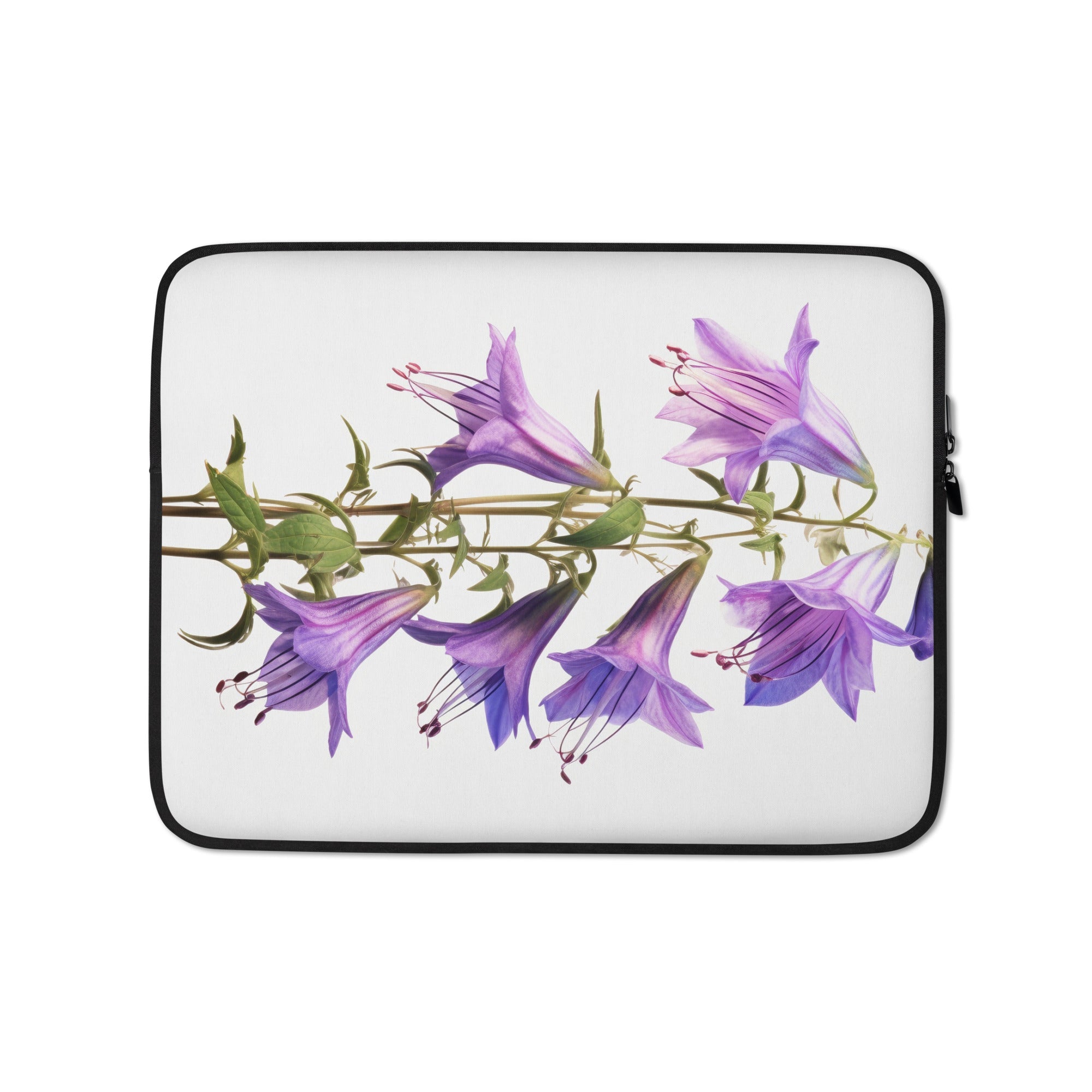 Bellflower Superba Flower Laptop Sleeve by Visual Verse - Image 2