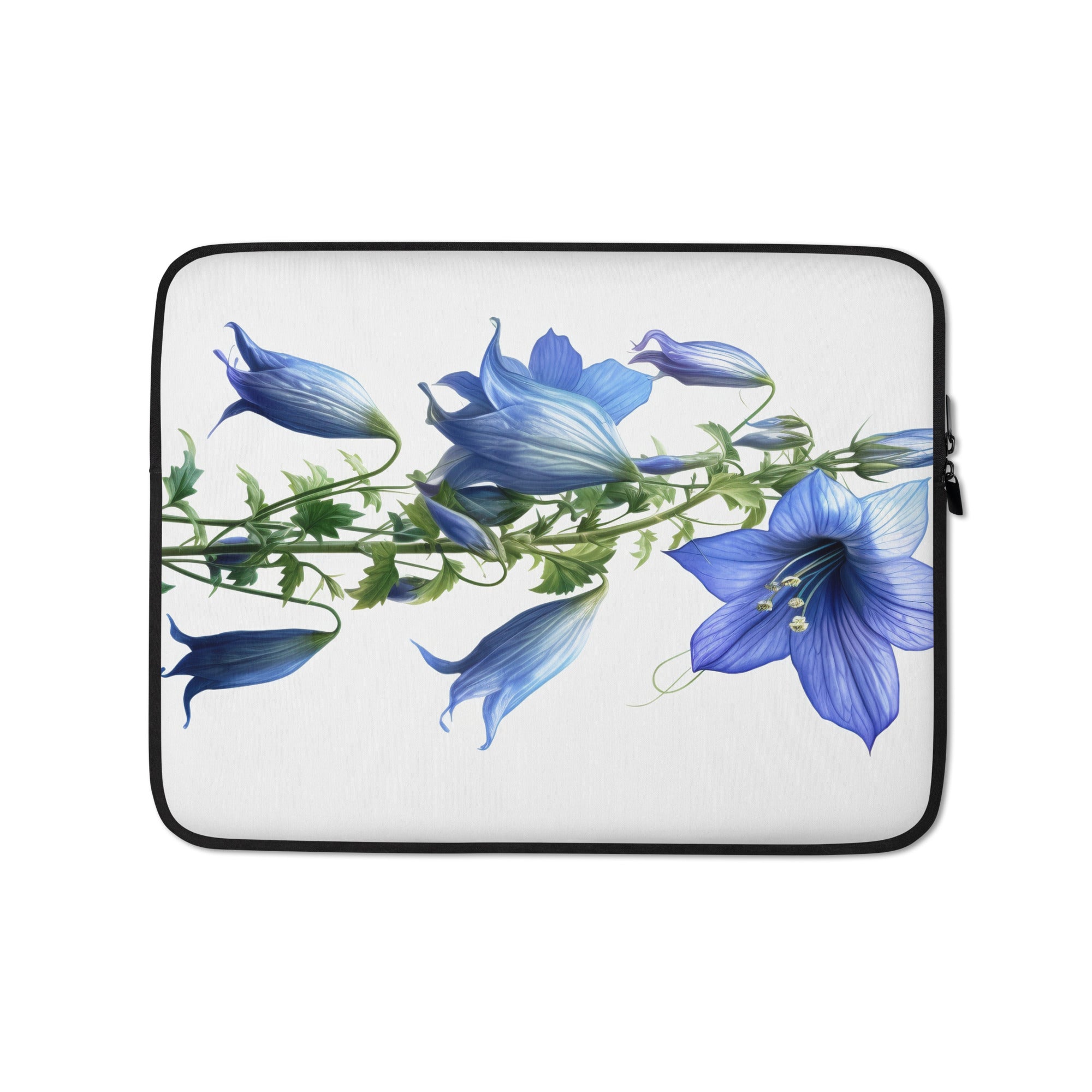 Bellflower Takion Blue Flower Laptop Sleeve by Visual Verse - Image 2