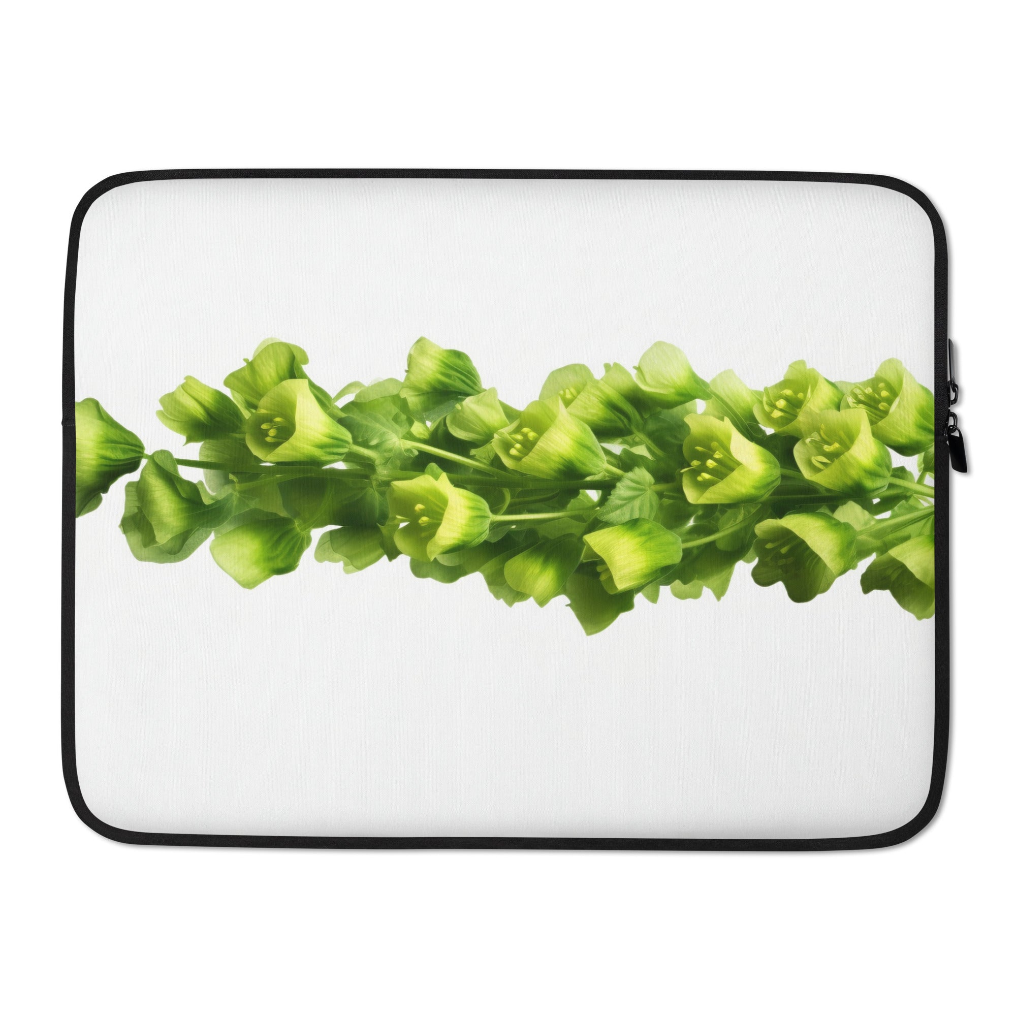 Bells of Ireland Flower Laptop Sleeve by Visual Verse - Image 1