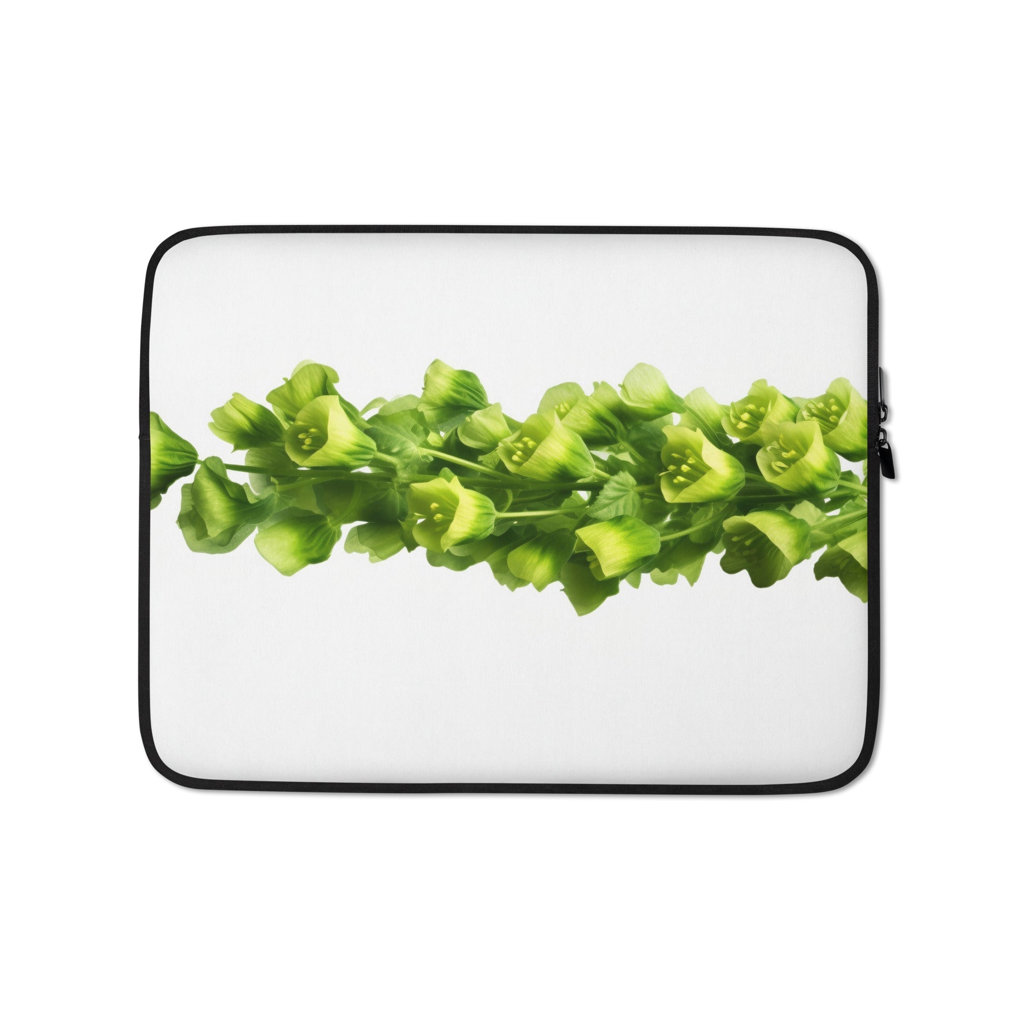 Bells of Ireland Flower Laptop Sleeve by Visual Verse - Image 2