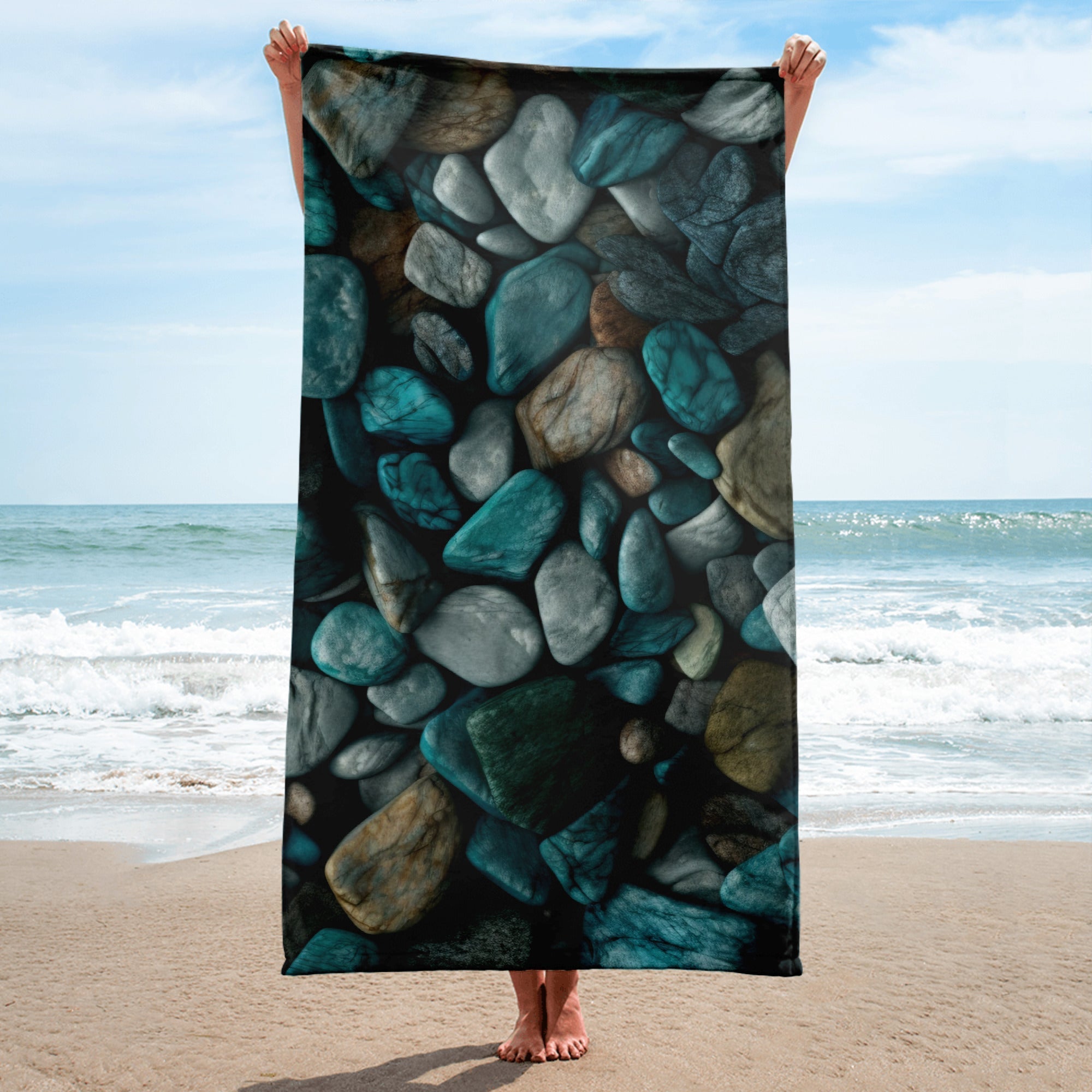 Beryl Rock Beach Towel by Visual Verse - Image 1