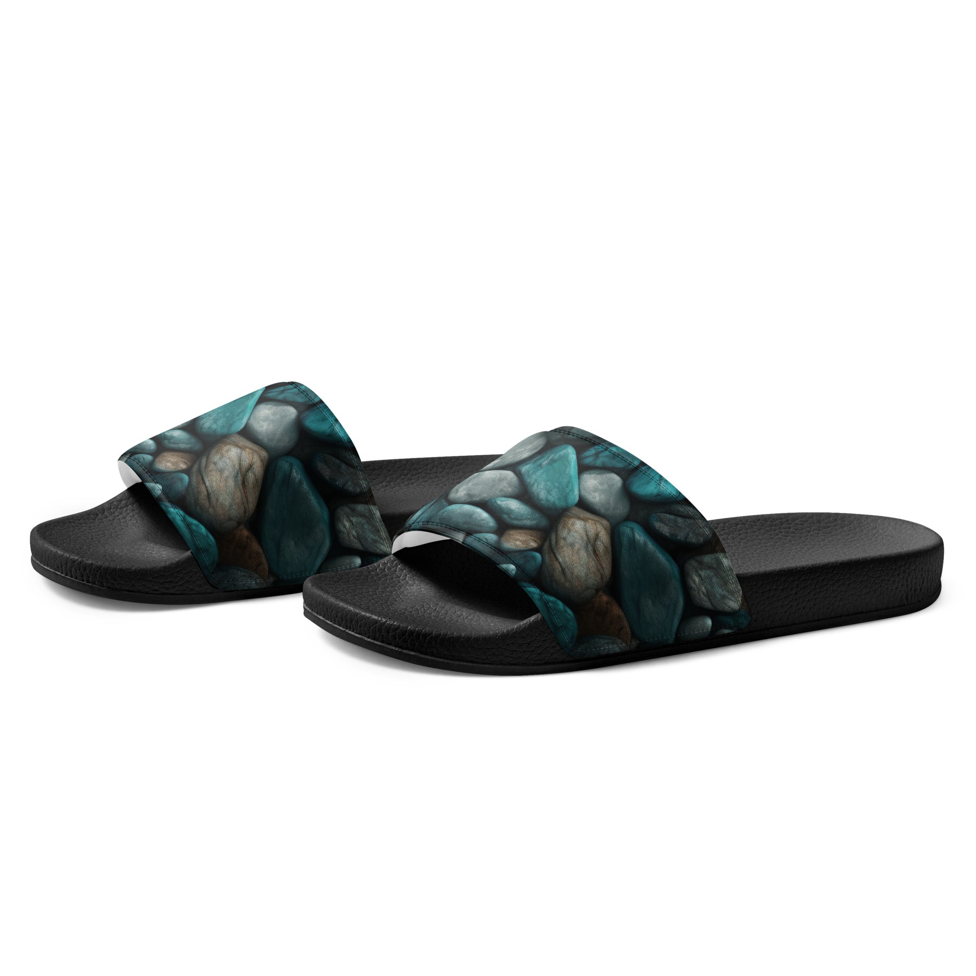 Beryl Rock Men's Slides by Visual Verse - Image 3