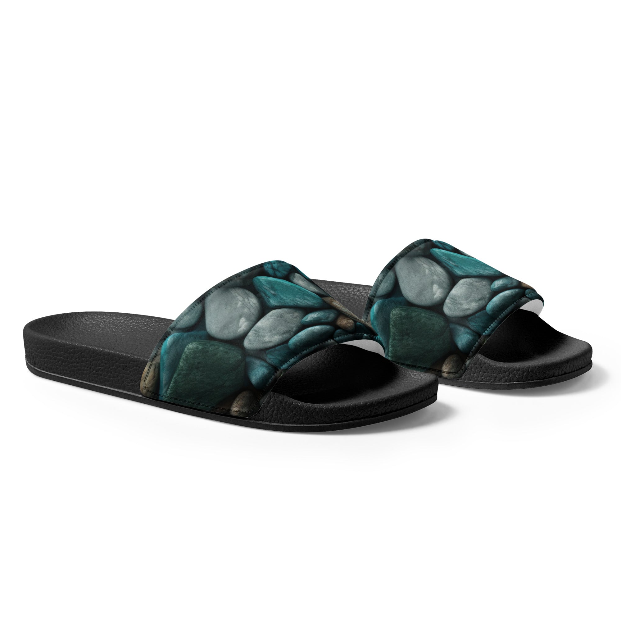 Beryl Rock Men's Slides by Visual Verse - Image 4