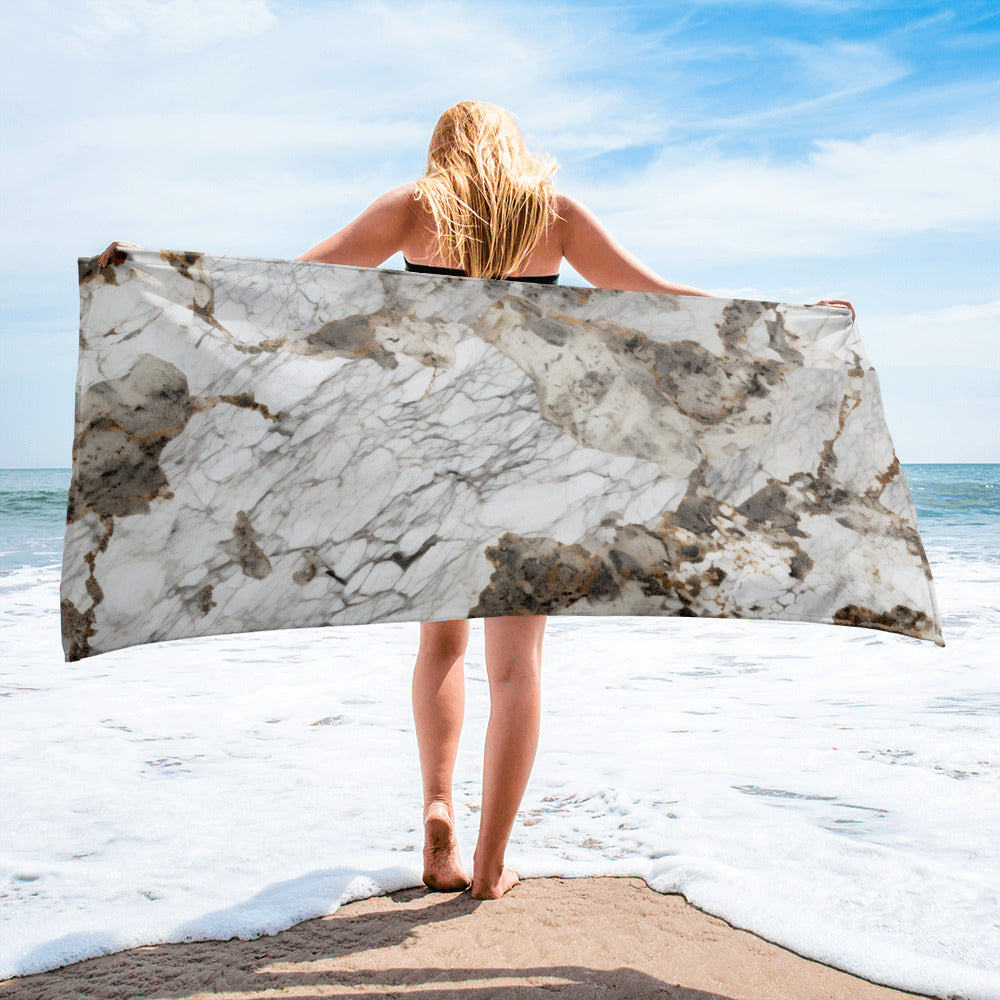 Bianco Antico Beach Towel by Visual Verse - Image 2