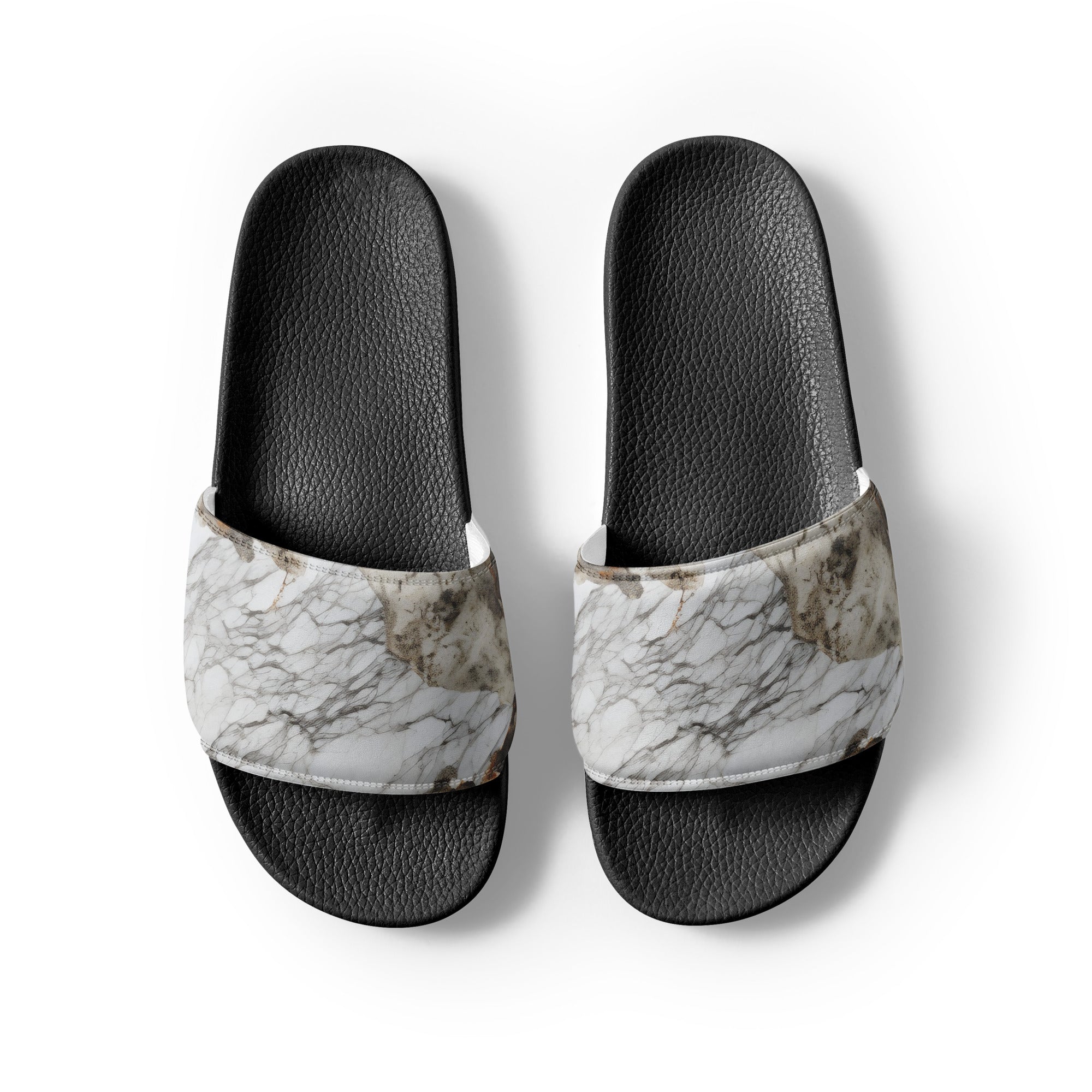 Bianco Antico Men's Slides by Visual Verse - Image 2