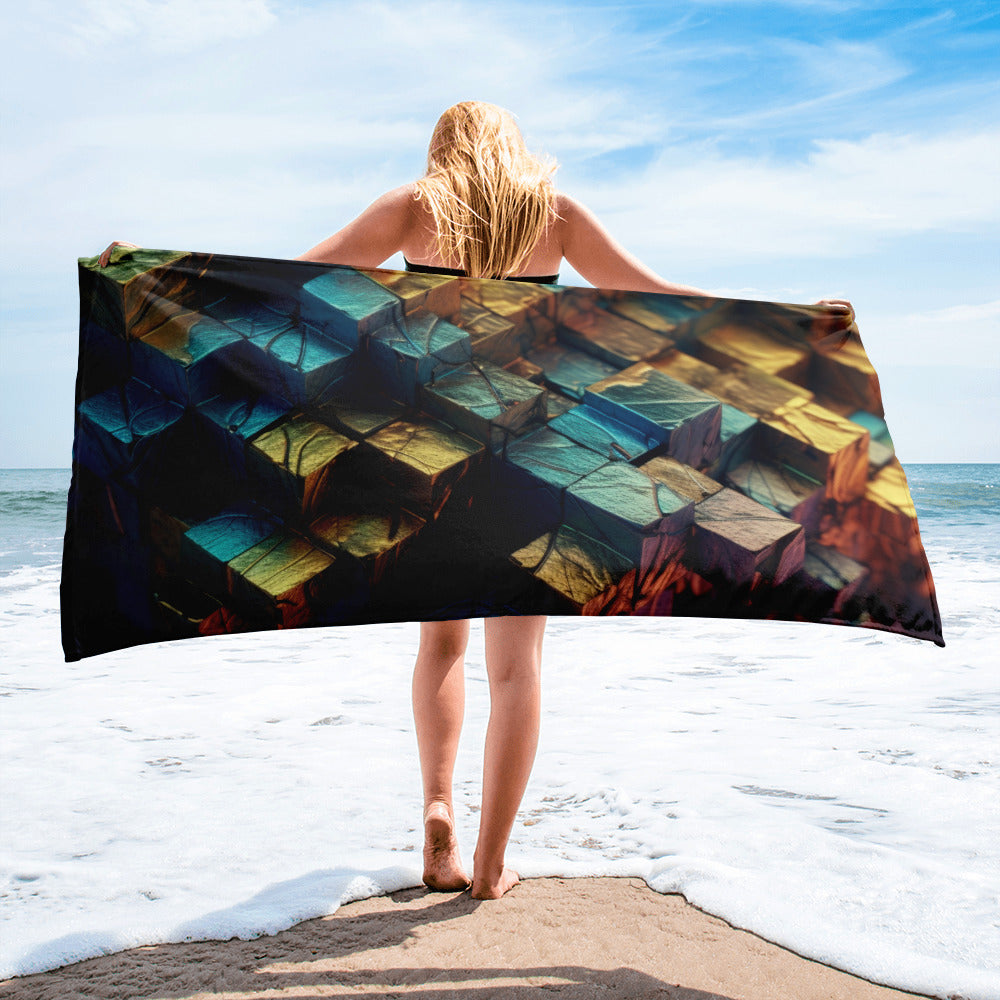 Bismuth Rock Beach Towel by Visual Verse - Image 2