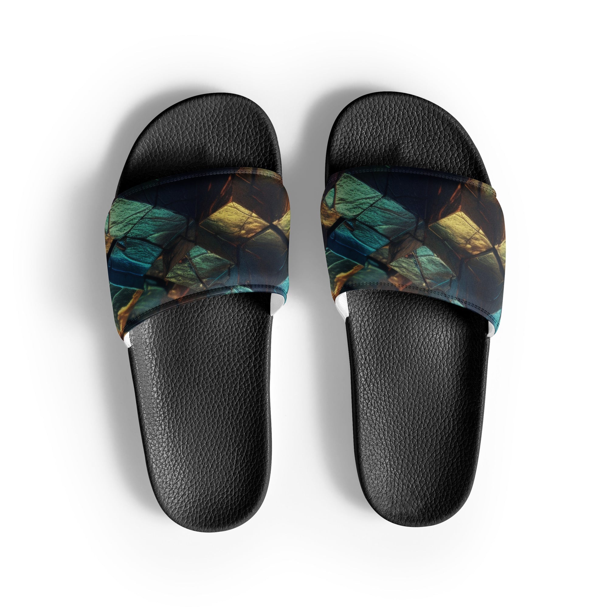 Bismuth Rock Men's Slides by Visual Verse - Image 1