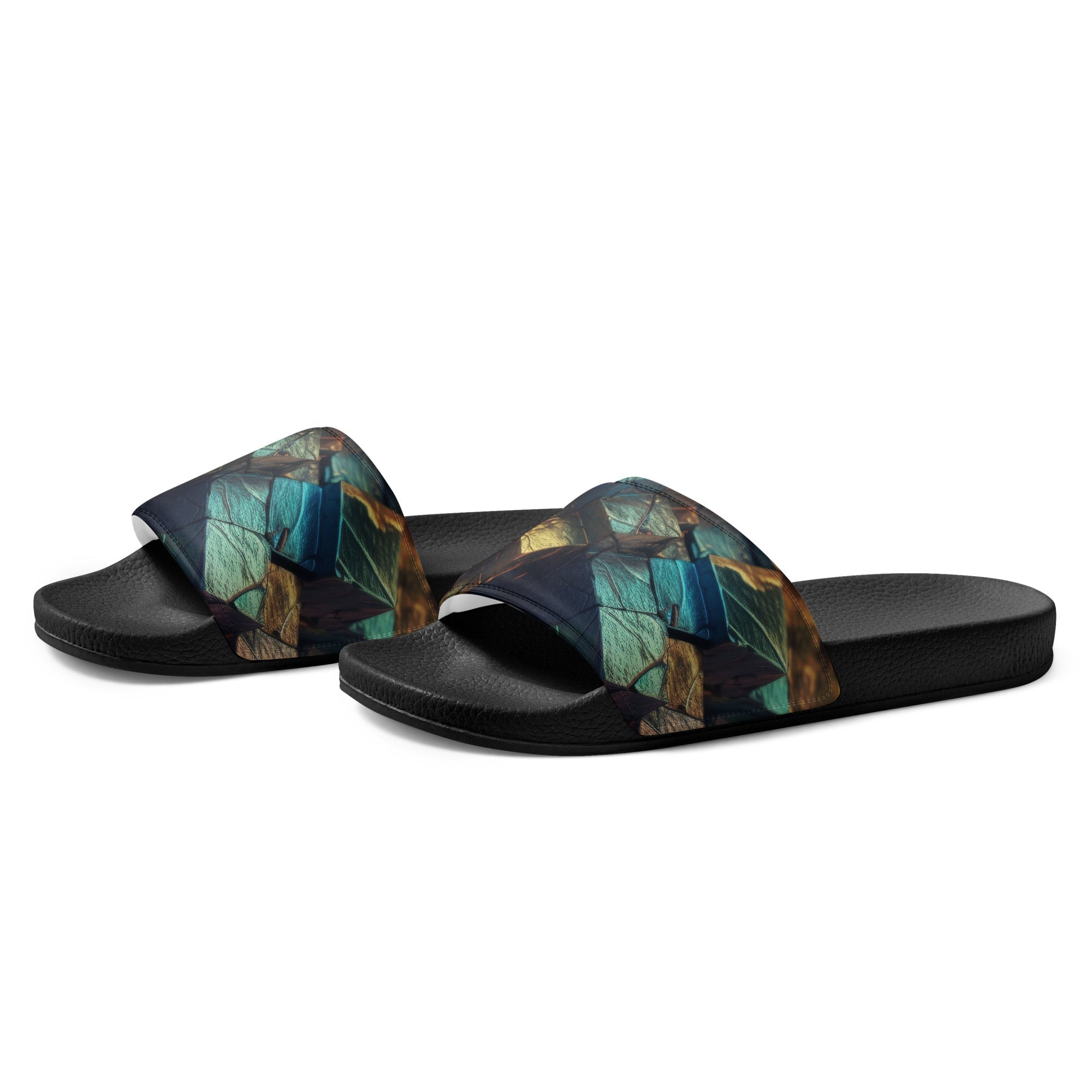 Bismuth Rock Men's Slides by Visual Verse - Image 3