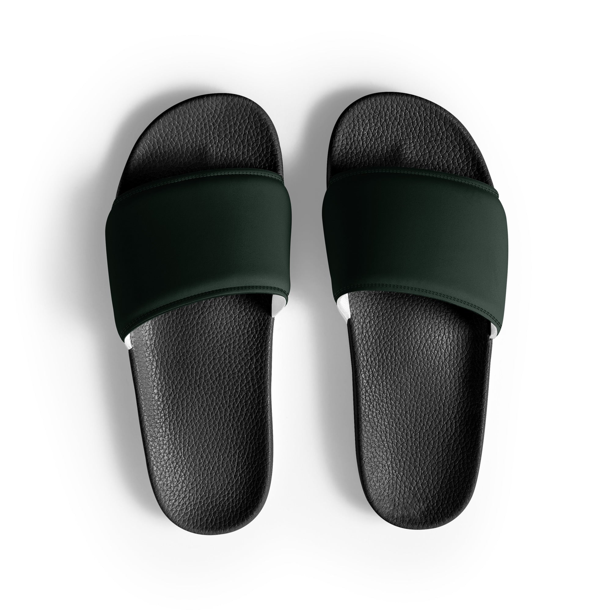 Black Bean Color Men's Slides by Visual Verse - Image 1