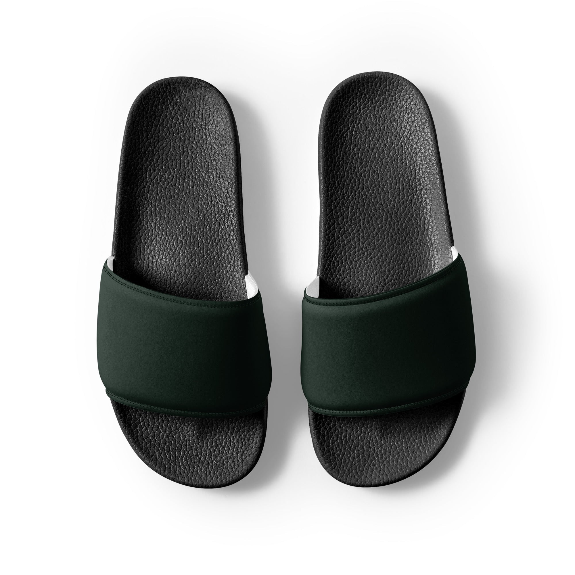 Black Bean Color Men's Slides by Visual Verse - Image 2