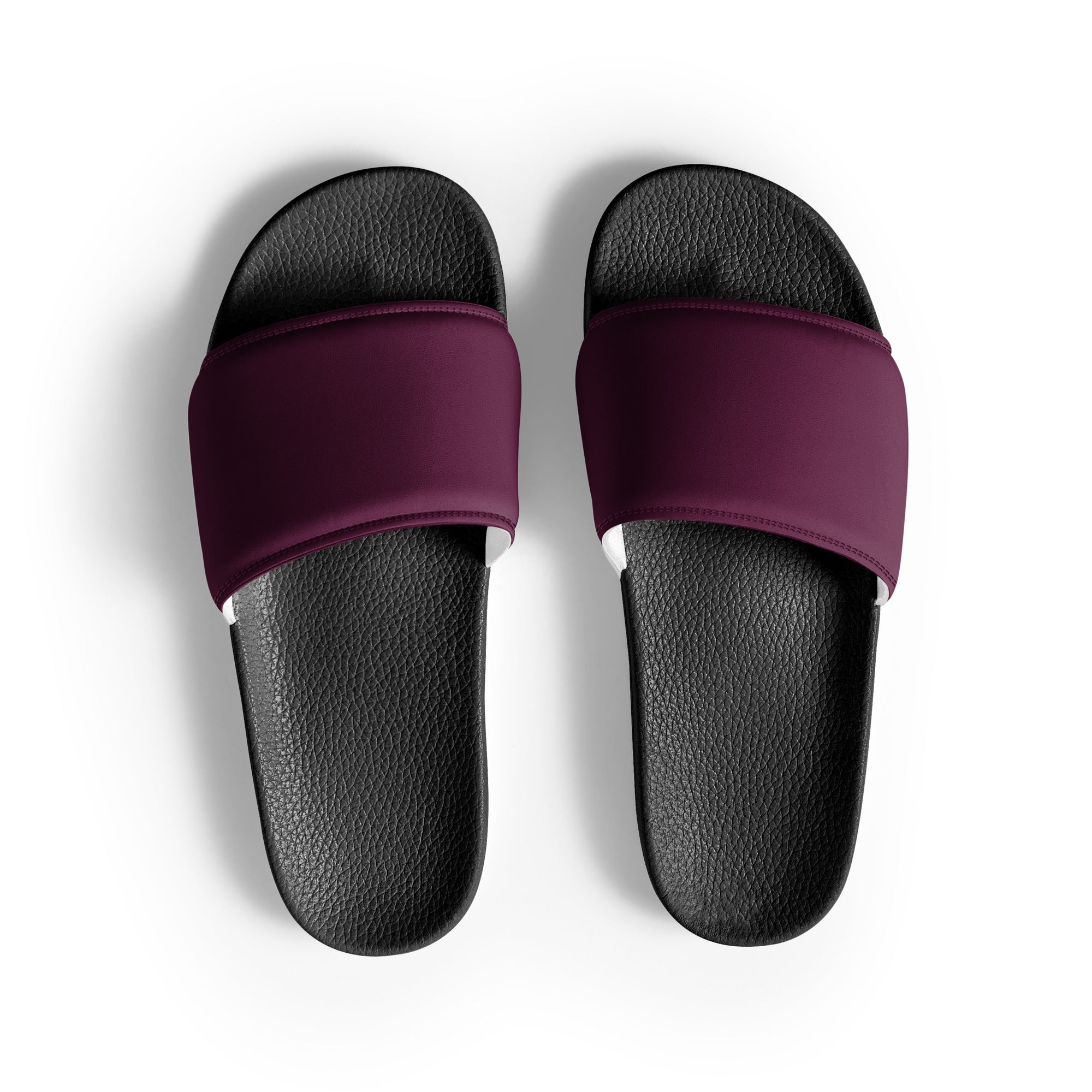 Black Currant Color Men's Slides by Visual Verse - Image 1