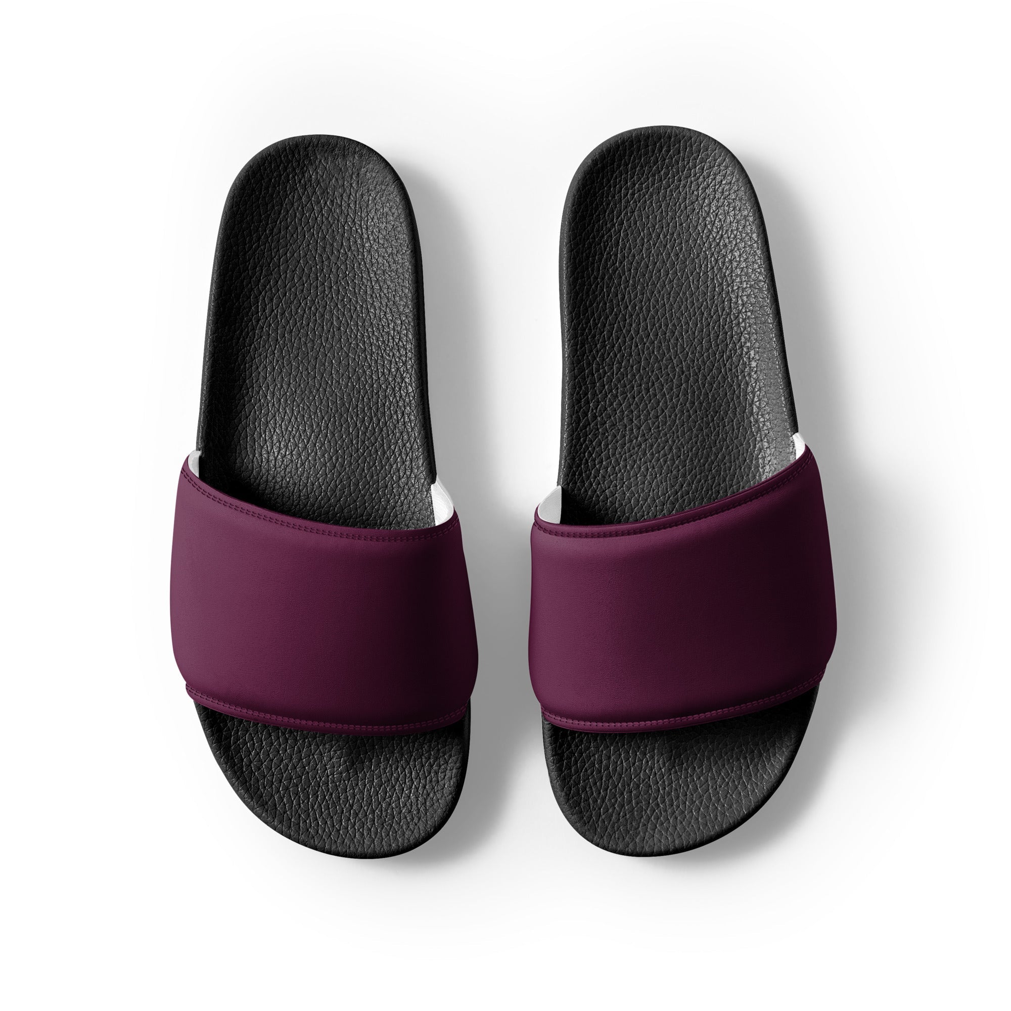 Black Currant Color Men's Slides by Visual Verse - Image 2