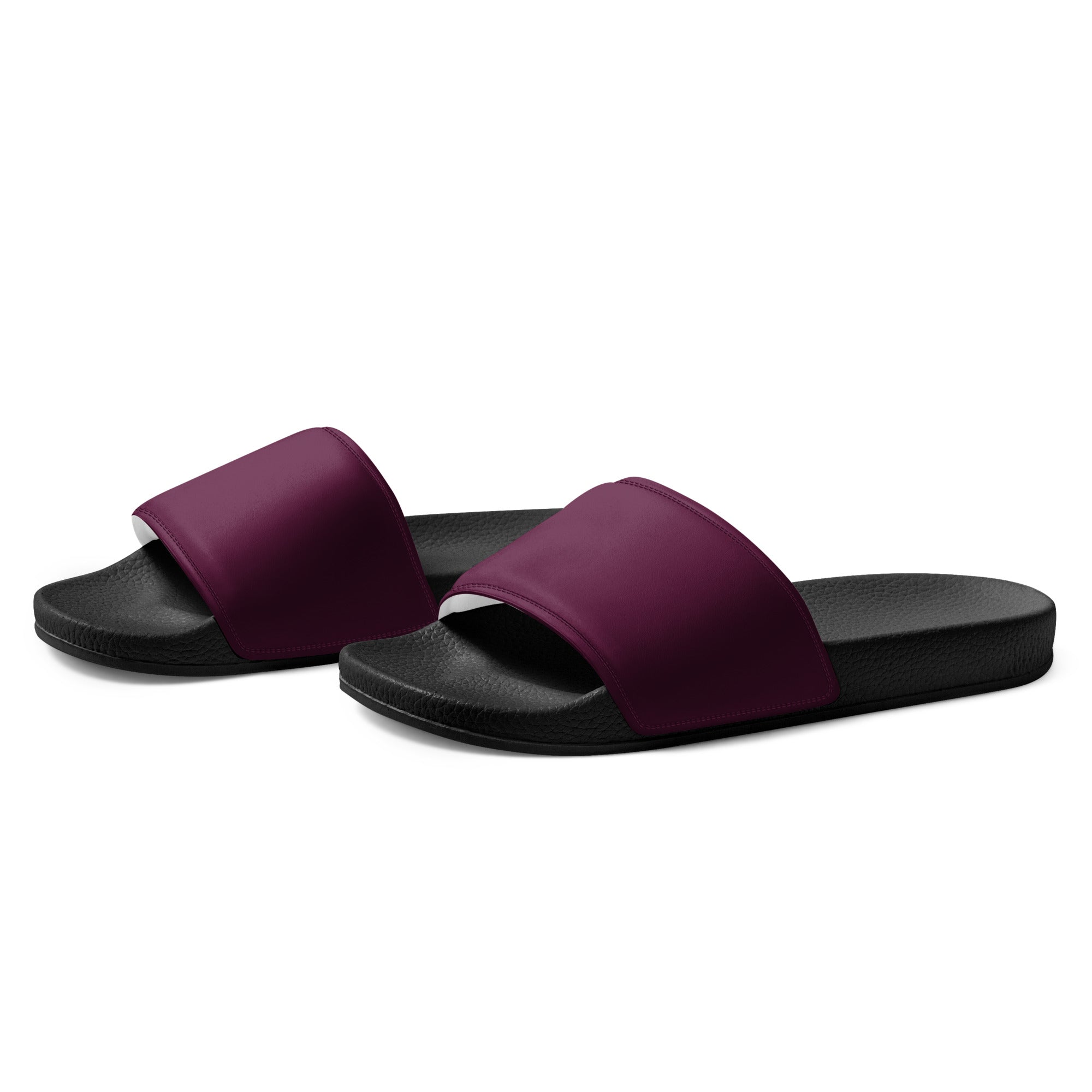 Black Currant Color Men's Slides by Visual Verse - Image 3