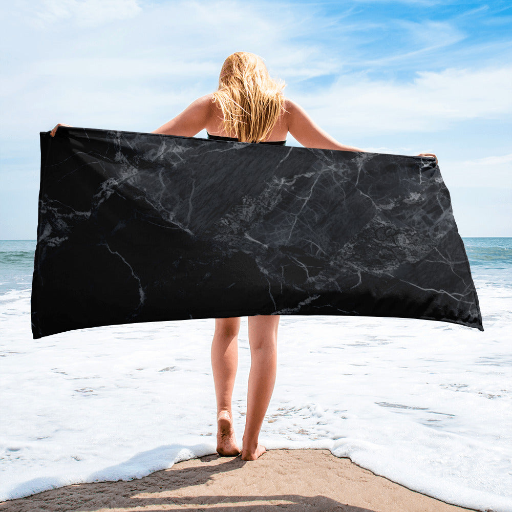 Black Forest Granite Beach Towel by Visual Verse - Image 2