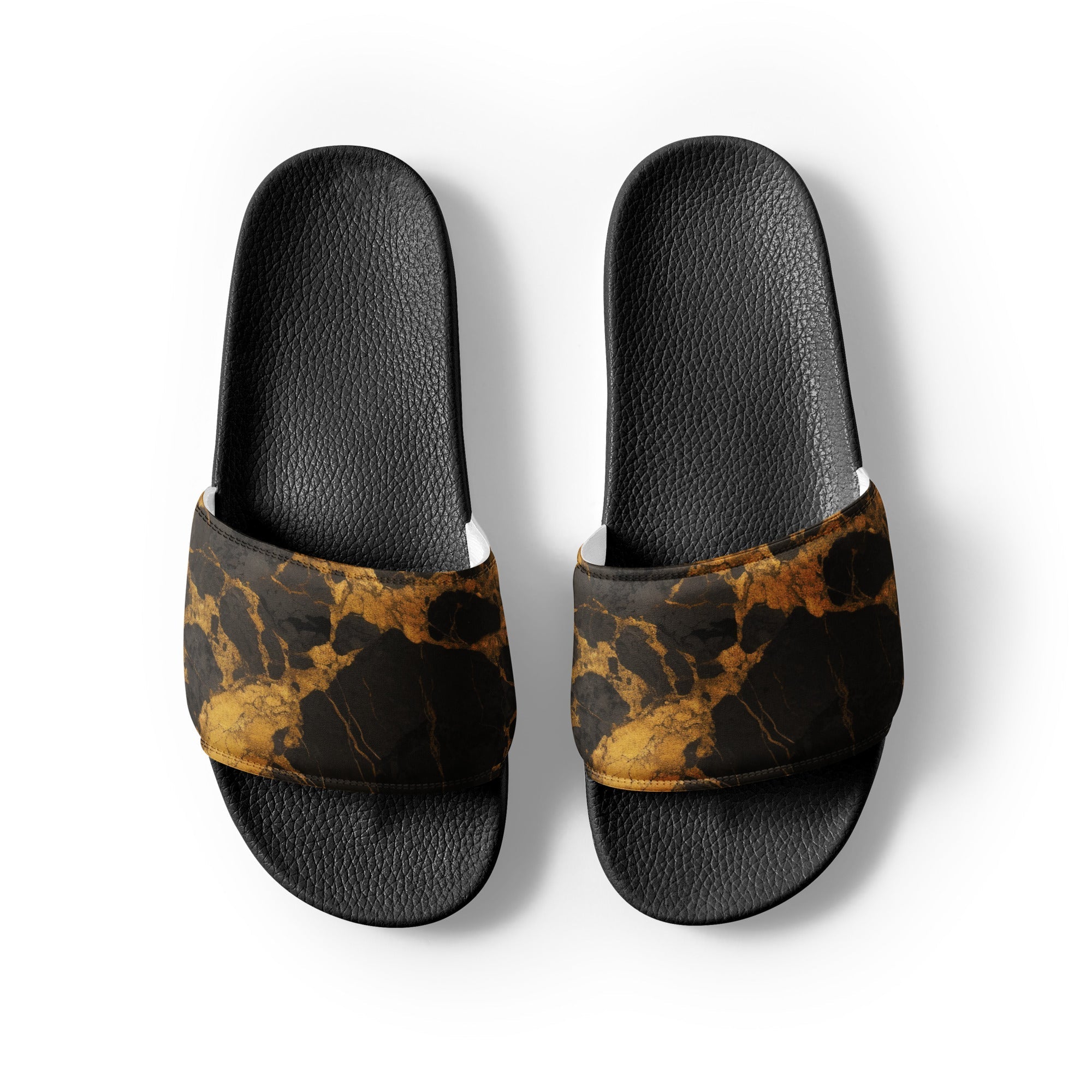 Black Golden Men's Slides by Visual Verse - Image 2